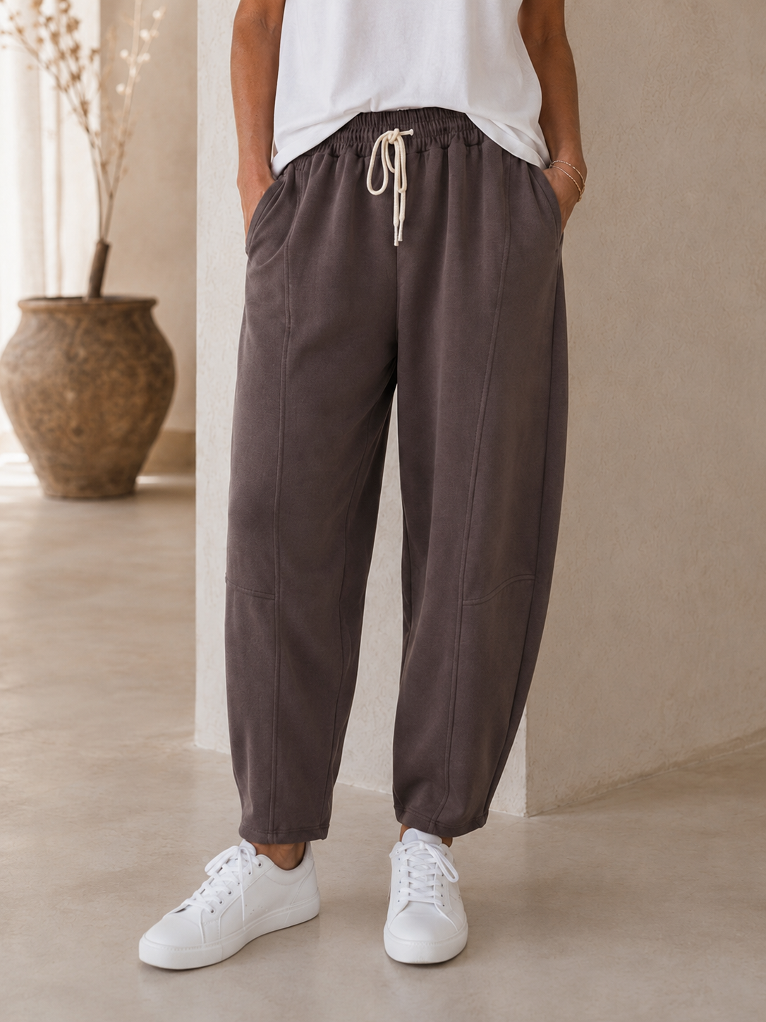 Ballon-Jogpant Amaris – lässige Basic Pants für jeden Tag Made in Italy 34-42/44