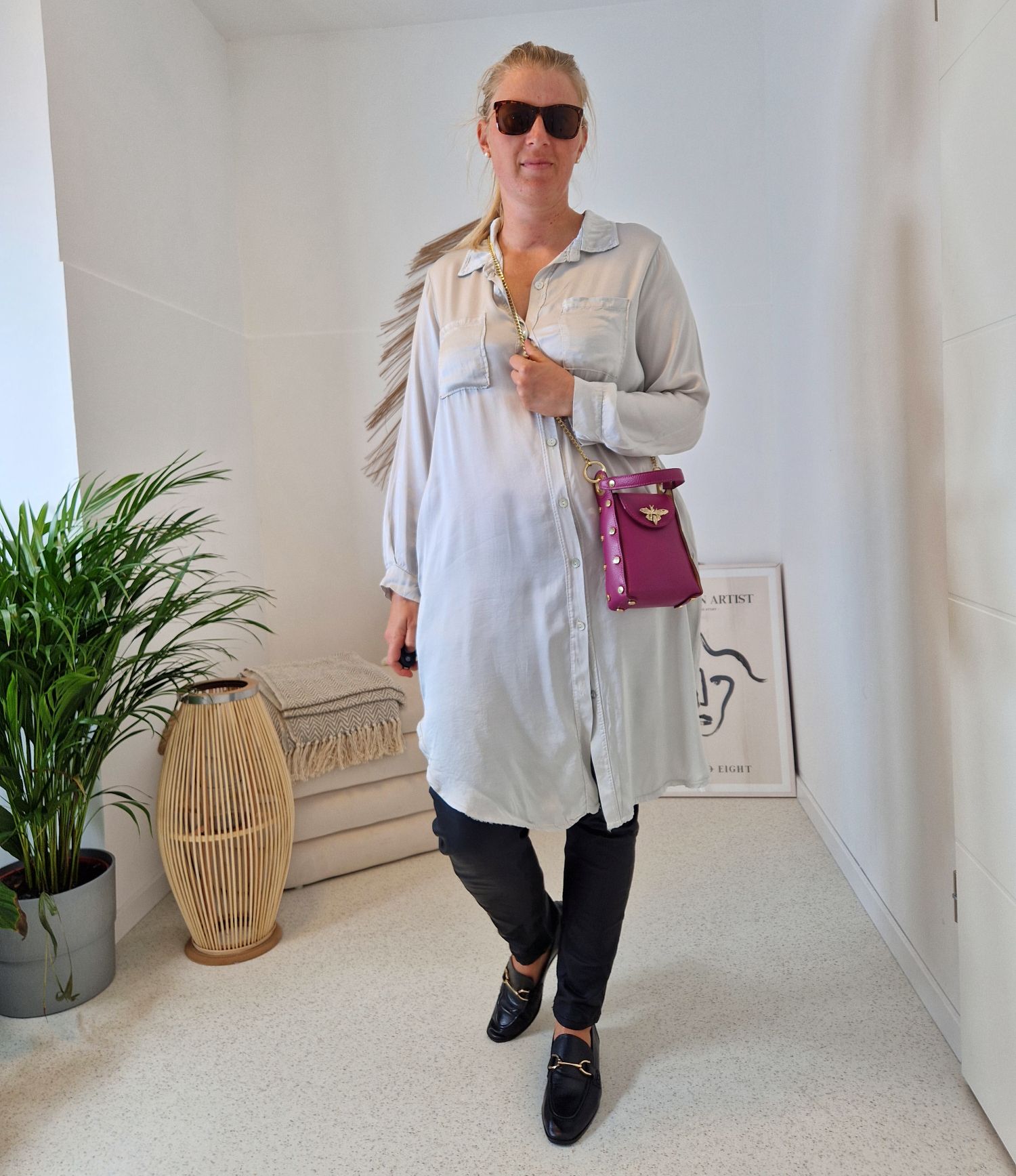 LONG BLUSE VICKY CREME 34-40 Made in Italy Oversize Hemd Kleid LONG BLUSE VICKY CREME 34-40 Made in Italy Oversize Hemd Kleid