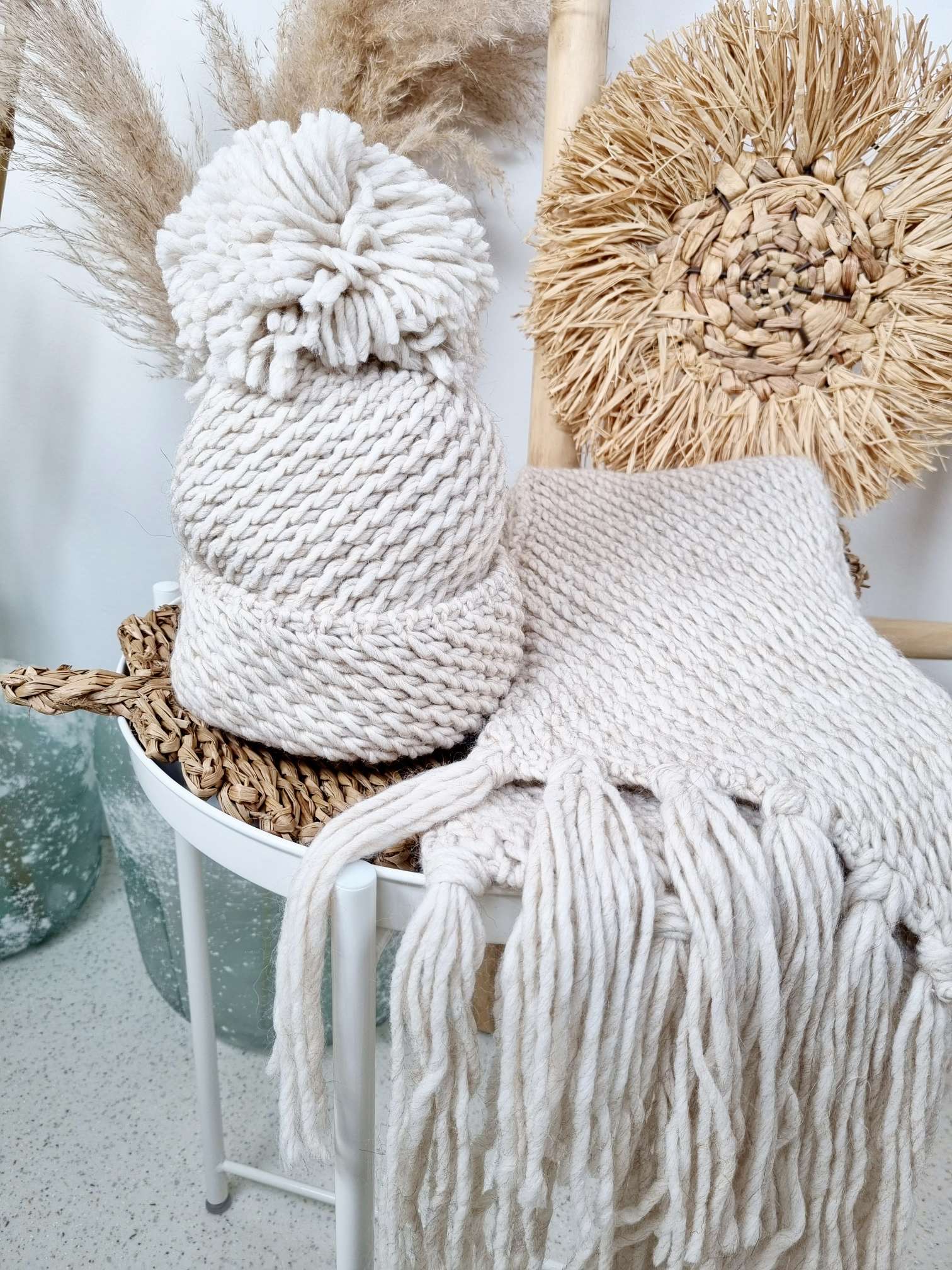 EDLER SCHAL SCARF GIADA CREME Made in Italy kuscheliger weicher Strick Schal Fransen EDLER SCHAL SCARF GIADA CREME Made in Italy kuscheliger weicher Strick Schal Fransen
