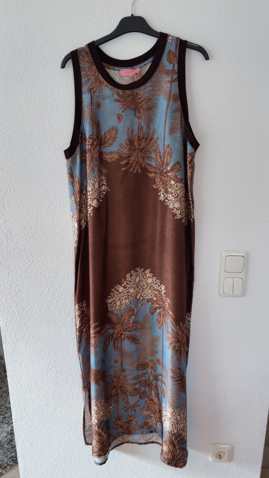 Satin-Kleid Mohea 🌸🌴Made in Italy Viskose Qualtiät Gr. 34-40/42