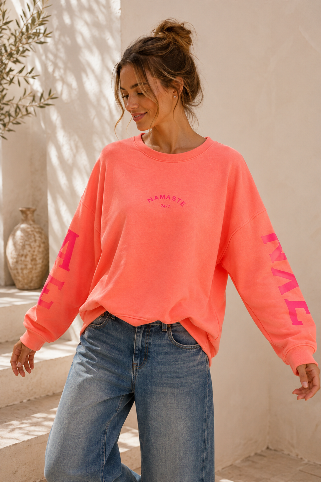 Sweatshirt „Namaste 24/7 Uni“ – Made in Italy | One Size bis ca. Gr. 42