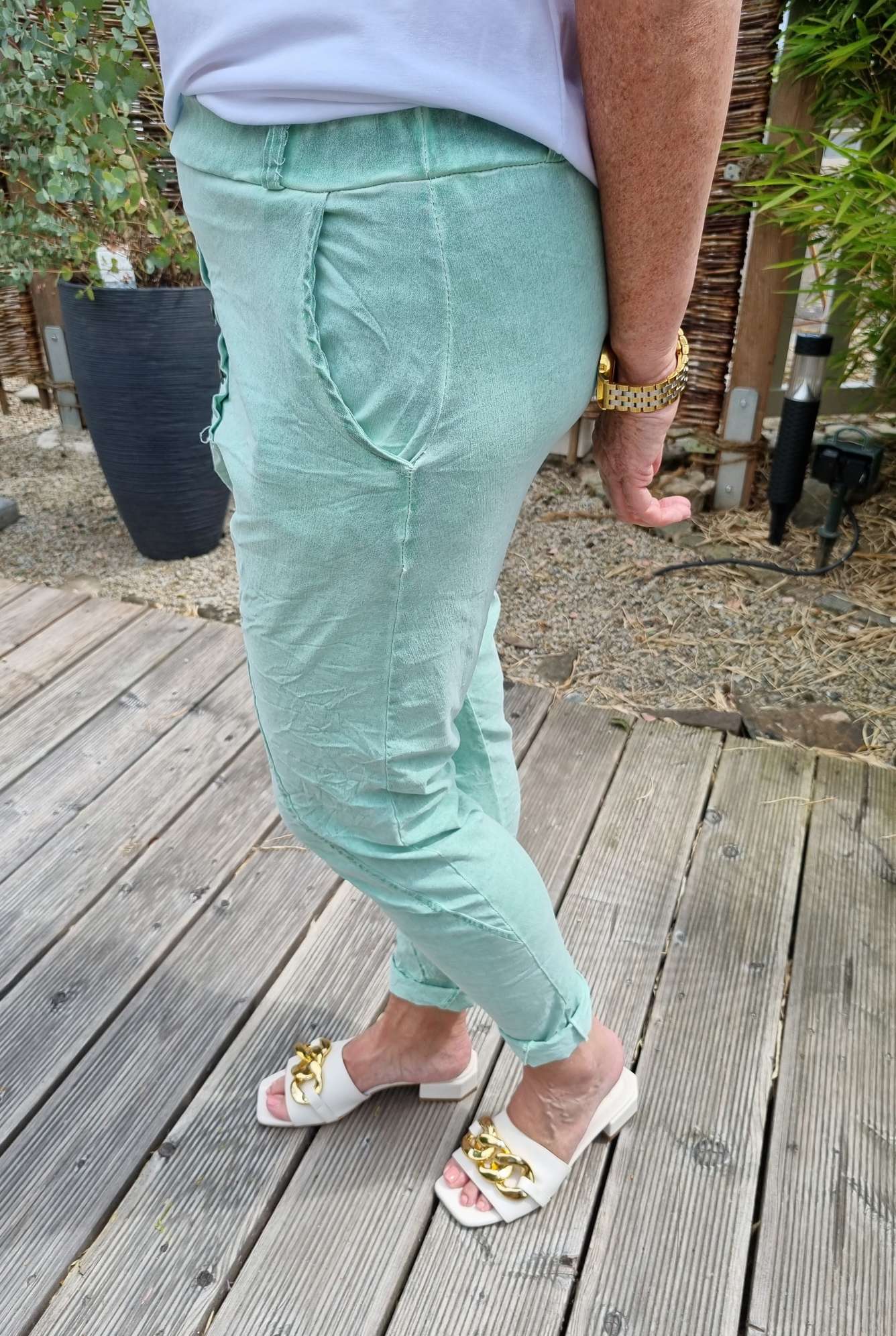 BAGGY JOGPANT CHRISTINA MINT GRÜN 36-42 Made in Italy Freizeit Hose Jogger Jogginghose Stoffhose BAGGY JOGPANT CHRISTINA MINT GRÜN 36-42 Made in Italy Freizeit Hose Jogger Jogginghose Stoffhose