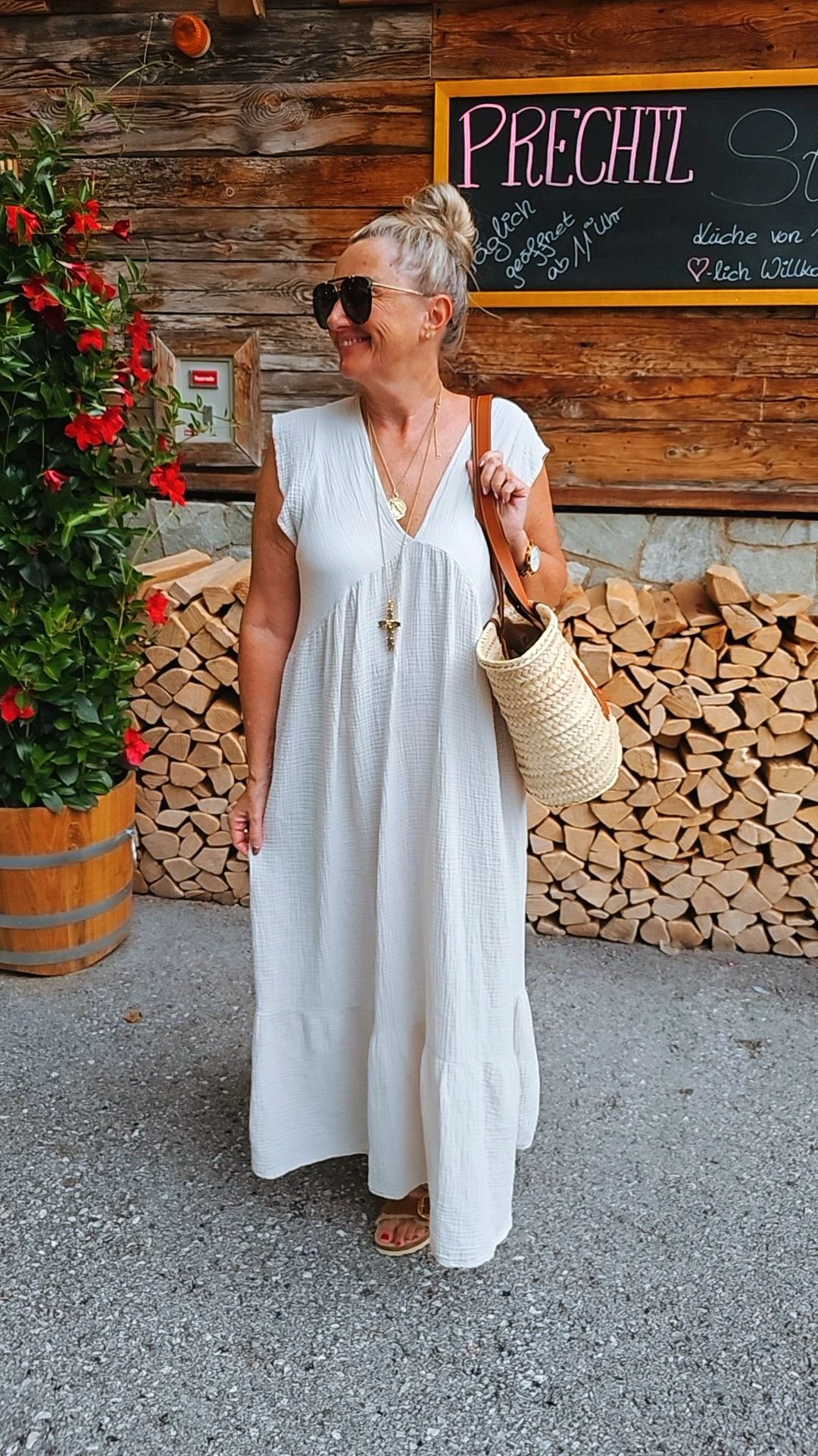 Musselin kleid made in italy Clearance