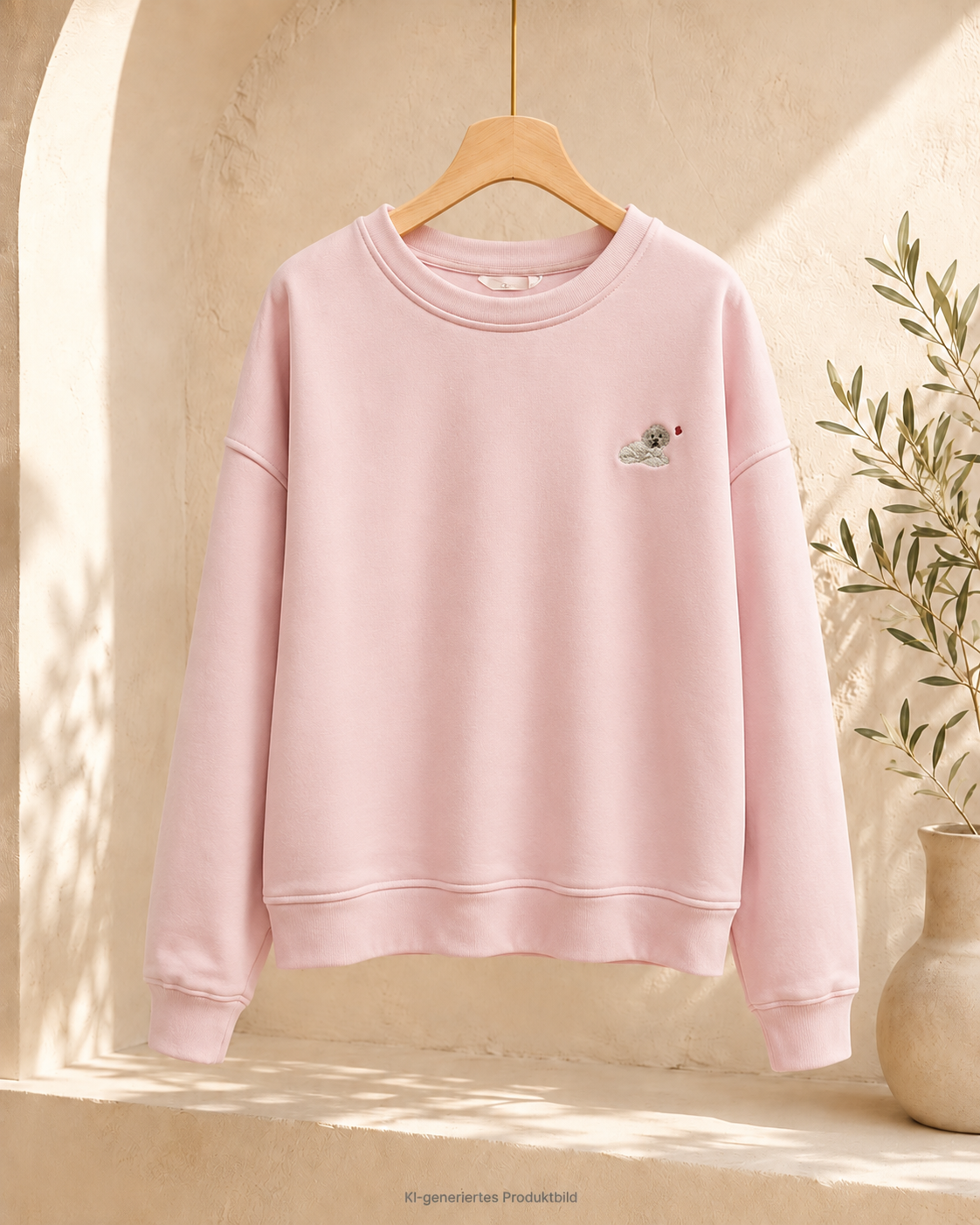 Sweatshirt Uni Luni Hund Stickerei Made in Italy 34-42 Sweater