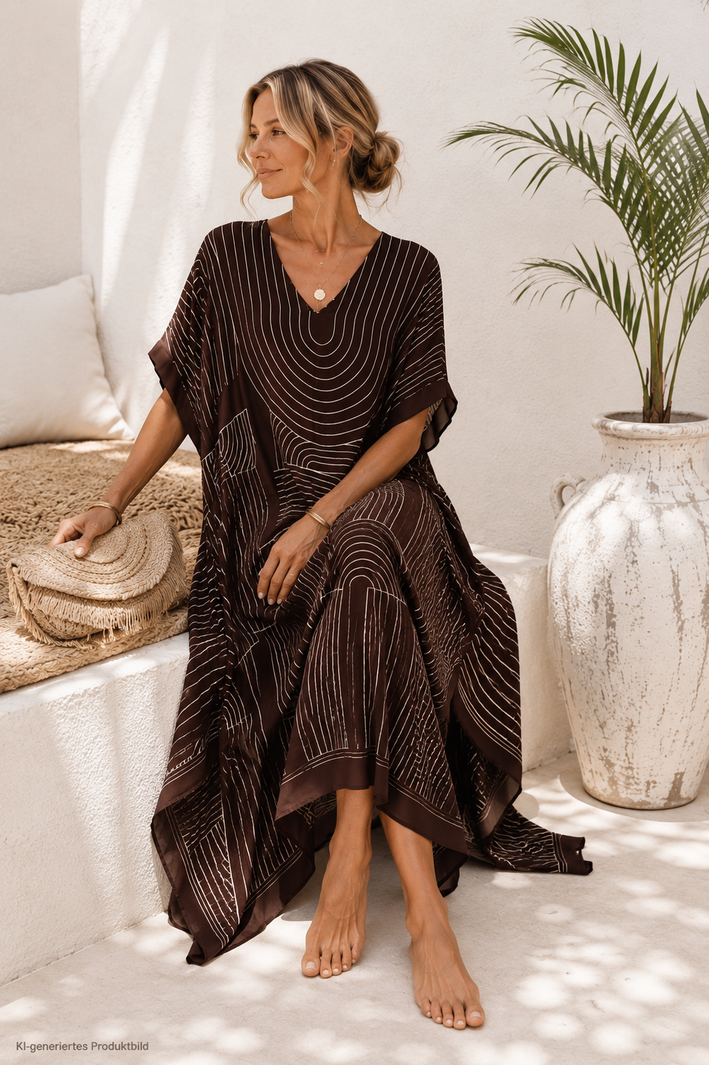 Maxi-Kleid Viskose-Seidenkleid Vanessa Made in Italy Gr. 34-42/44