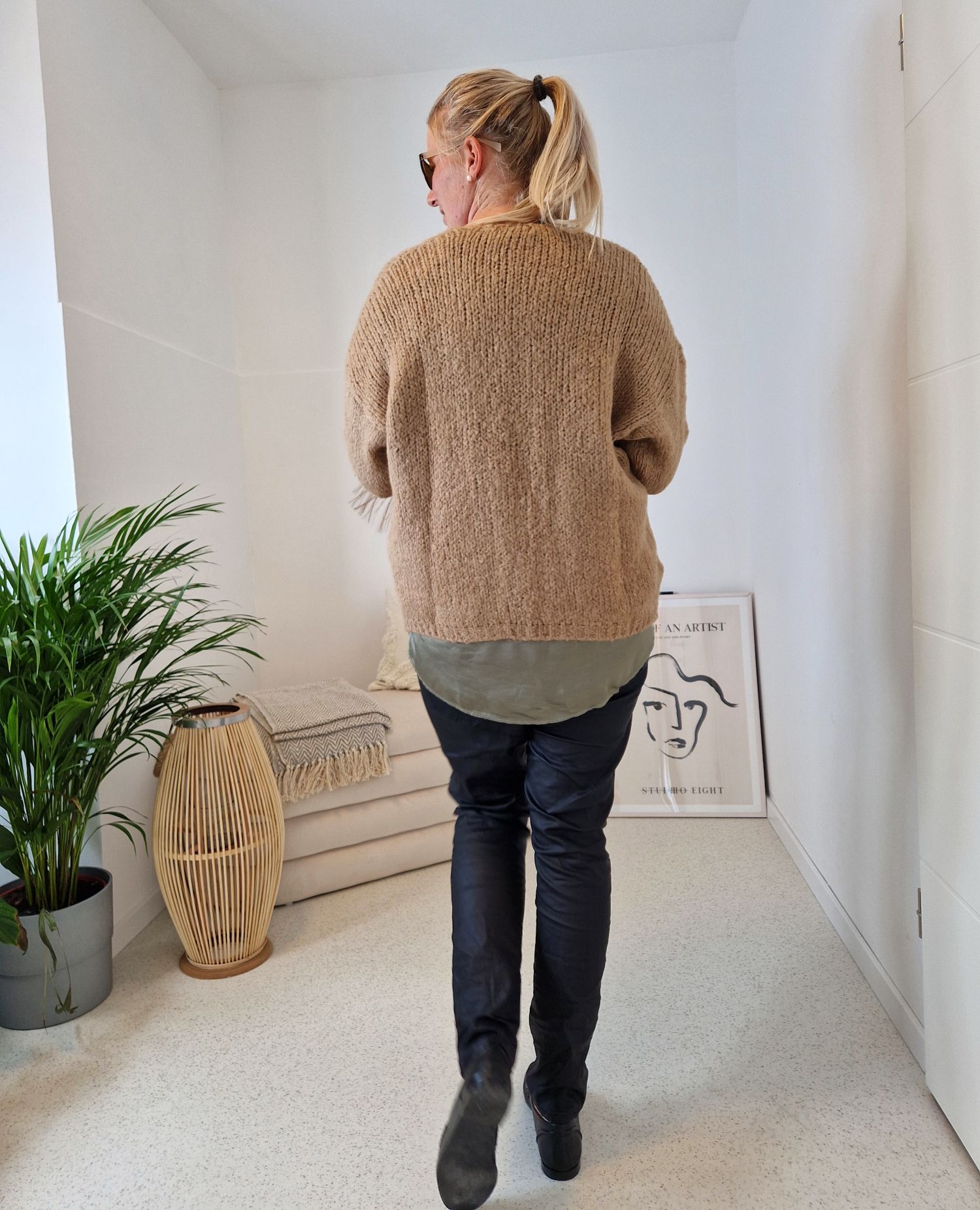 KNIT CARDIGAN MILLY CAMEL 34-42 Made in Italy kurze Strickjacke KNIT CARDIGAN MILLY CAMEL 34-42 Made in Italy kurze Strickjacke