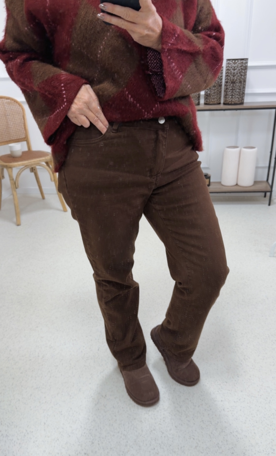 JEANS BARI PUSH-UP-EFFEKT SCHOKO Made in Italy Variantenartikel 78271-9 Hose