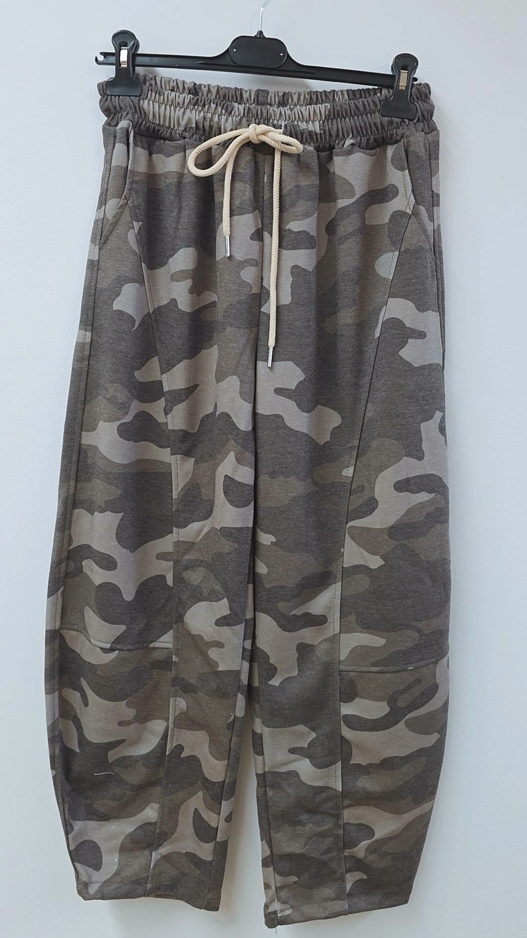 Ballon-Jogpant Amaris CAMOULFAGE HO0124 – lässige Basic Pants für jeden Tag Made in Italy 34-42/44