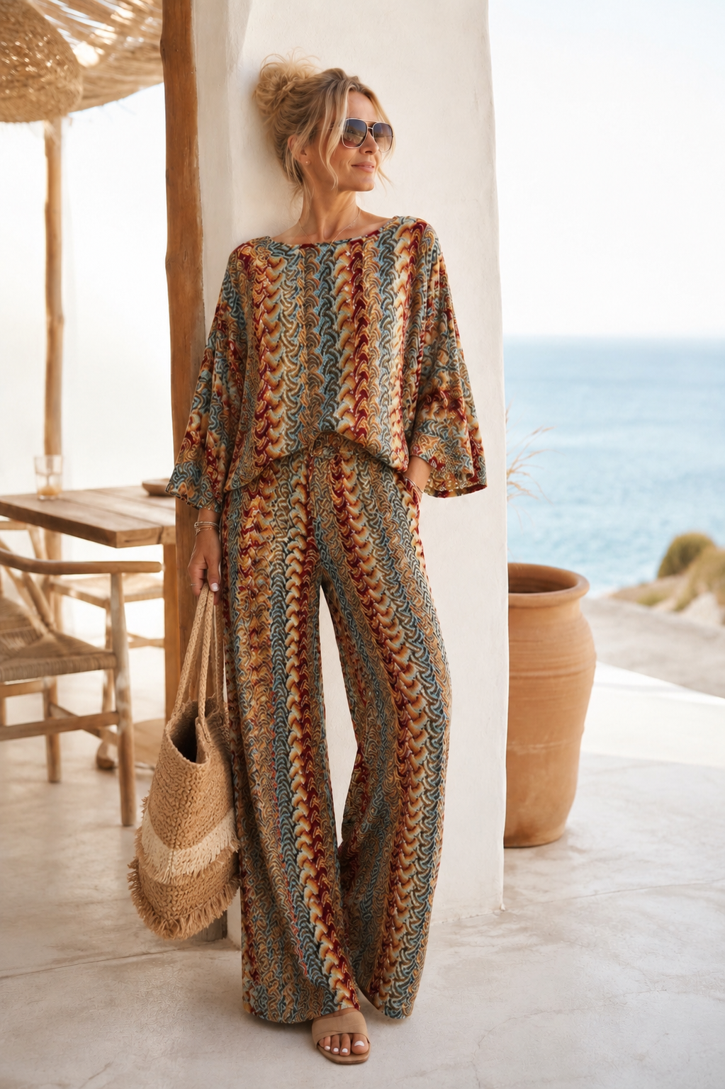 🌺🌴✨ Strickhose Agina Multicolor Made in Italy 34-42