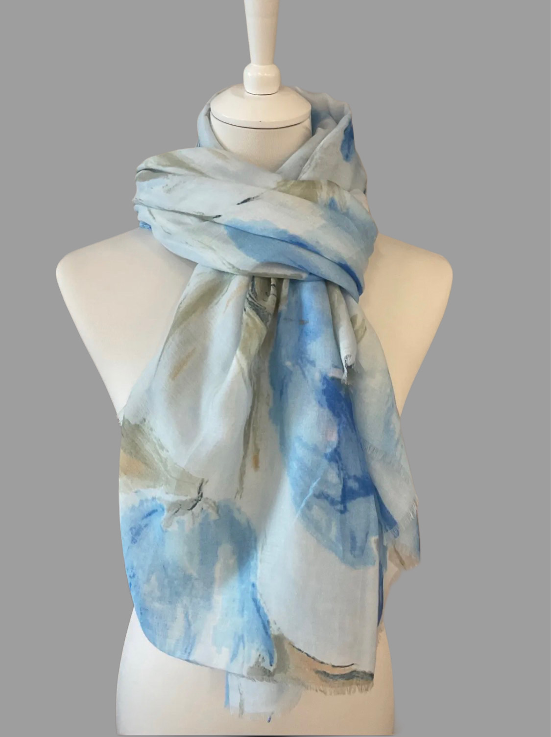 Aquarellblüten Schal „Soft Bloom“ Italy Style