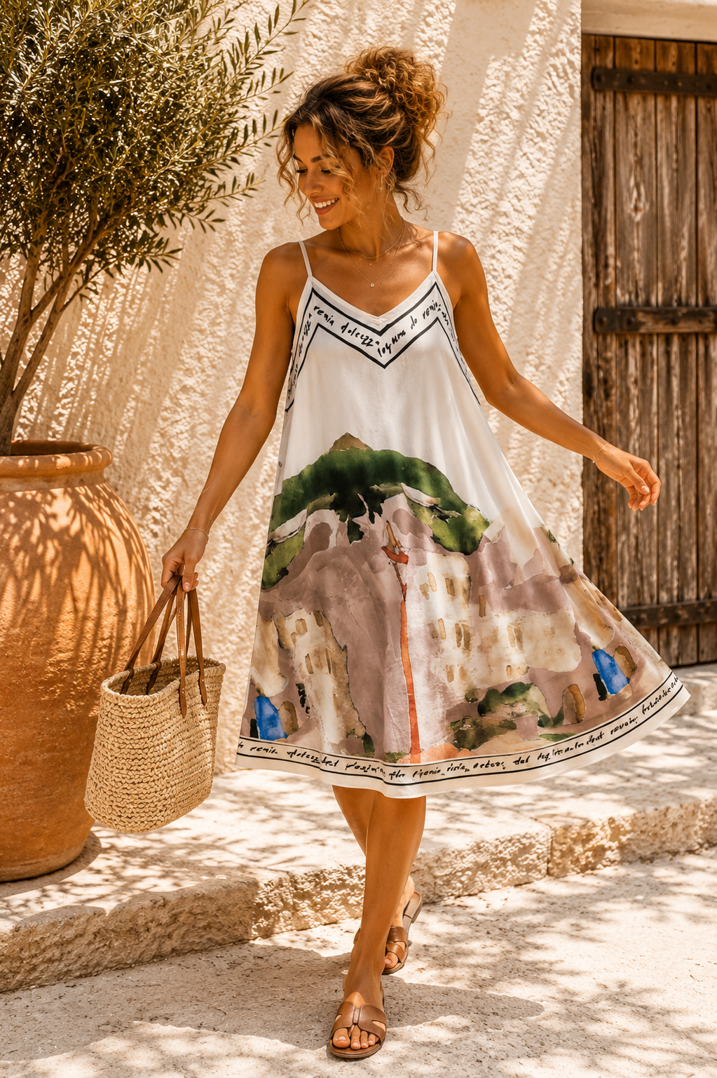 Kleid Lucca – Made in Italy – kurzes Sommerkleid mit mediterranem Flair – passend bis ca. Größe 42
