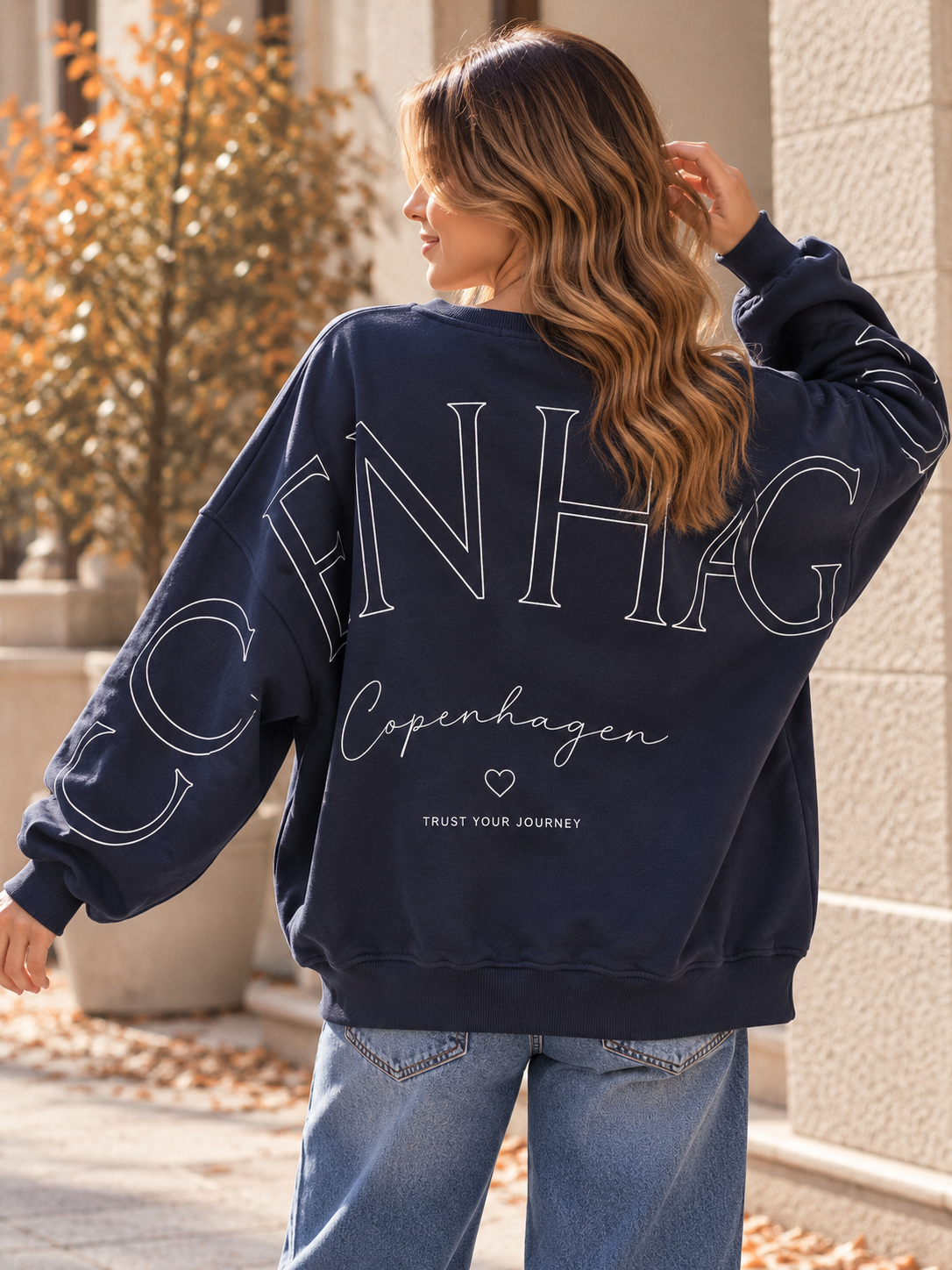 Sweatshirt Copenhagen I NO. SW0016 I lässiger Oversize-Look I Made in Italy 34-42/44