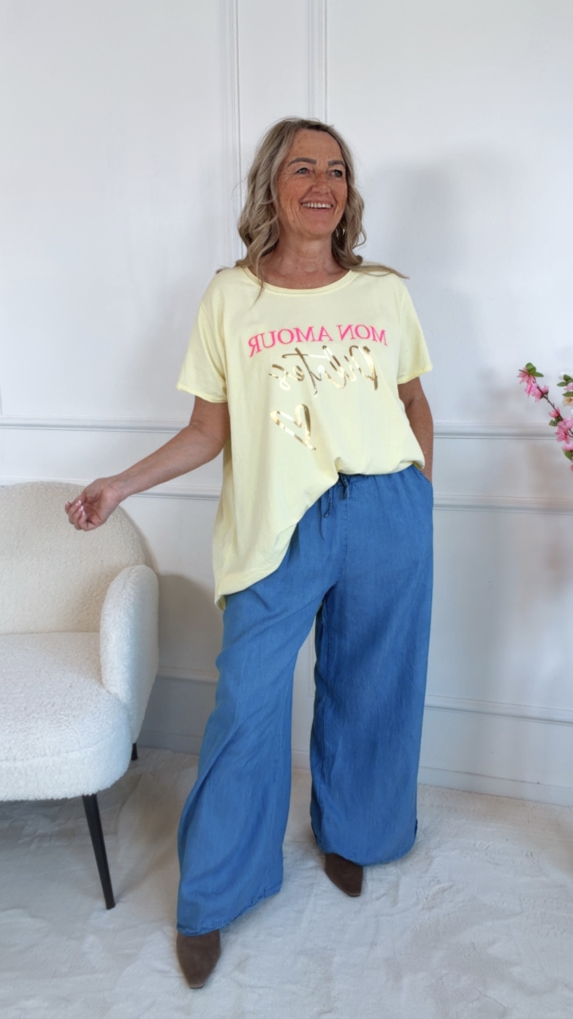 💕✨ Vokuhila-Shirt Cielavira Made in Italy 34-44/46 mon amour Pilates