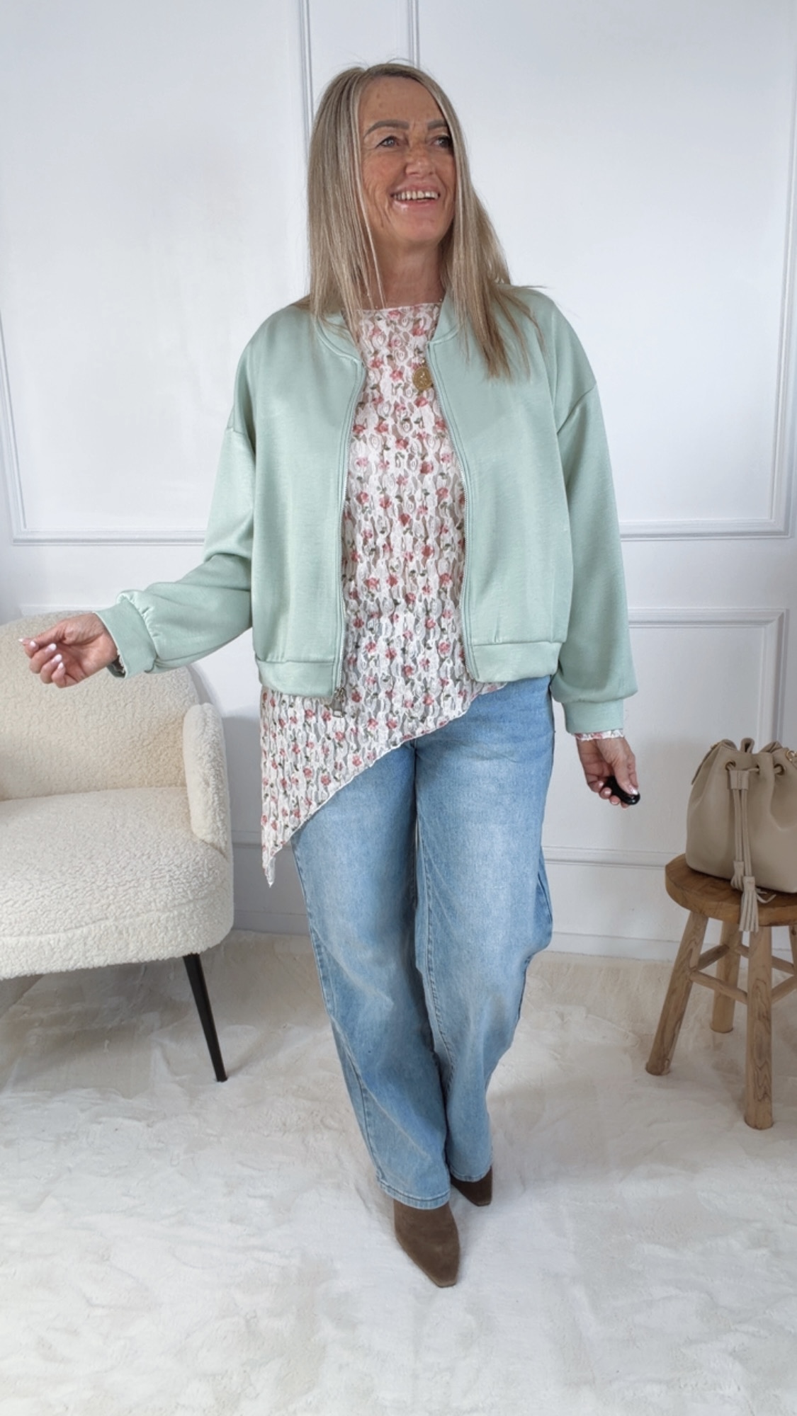 JACKE KAJA BUTTERSTOFF Made in Italy 34 - 42 Blouson