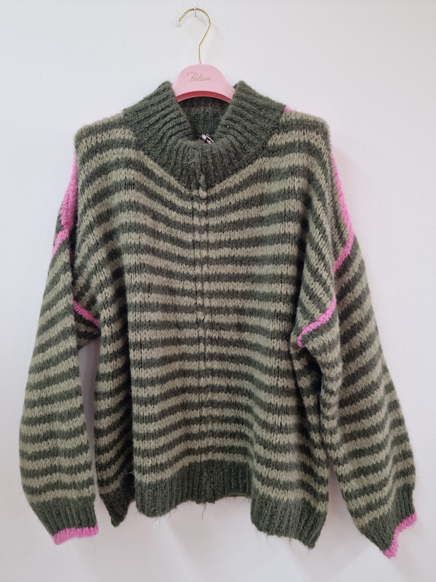 Cardigan mit Reißverschluss – SJ0084 | Made in Italy 34-44 Strickjacke