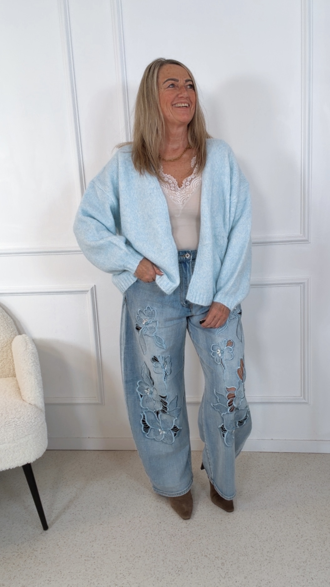 SOFTE STRICKJACKE ISABELLA  Italy Style Gr 34-42 Cardigan