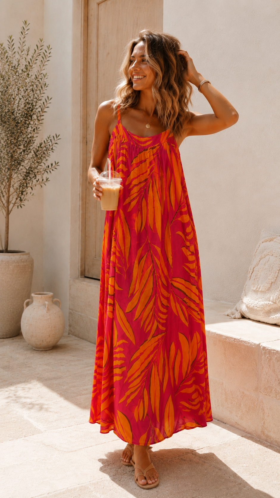 Maxikleid „Zahara“ – Exotische Leichtigkeit trifft italienischen Chic 🌴Made in Italy 34-42/44