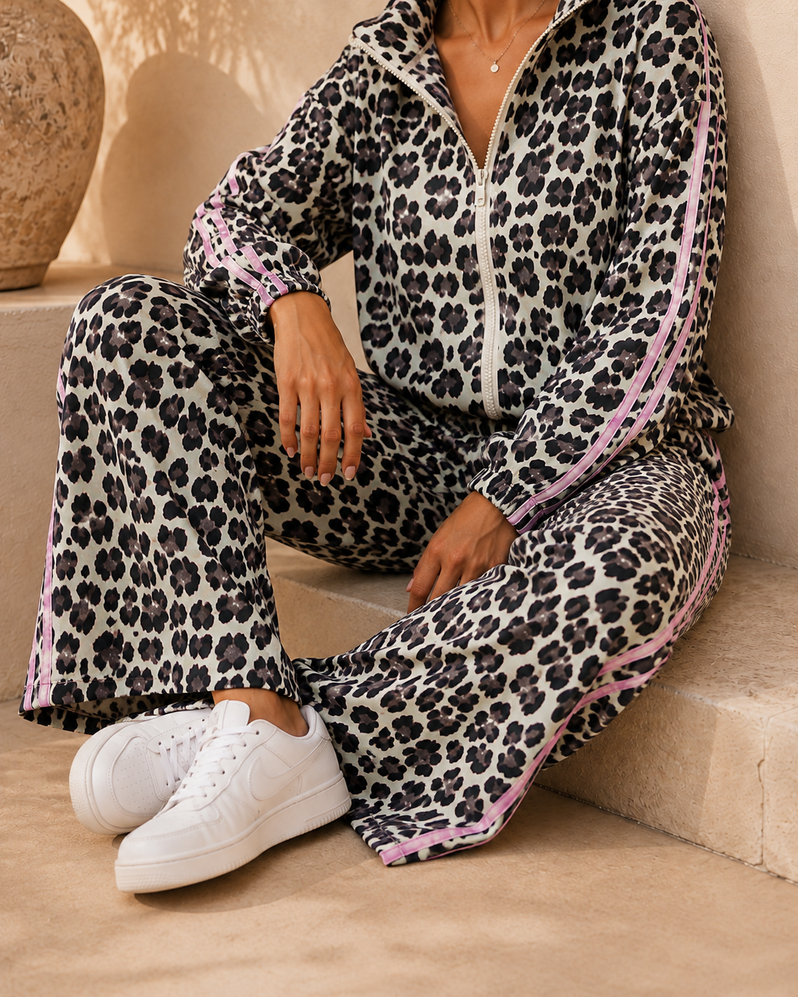 Set Ayla Leo Sweatshirt und Sweathose Made in Italy 34-44 Jogginganzug