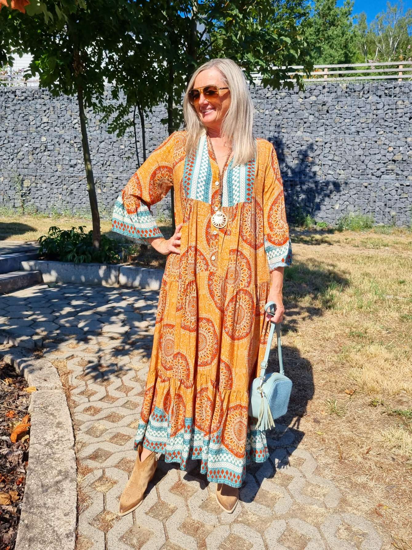 MAXI TUNIKA DRESS MICAELA ROST 34-42 Made in Italy langes Kleid Hängerchen Tunikakleid MAXI TUNIKA DRESS MICAELA ROST 34-42 Made in Italy langes Kleid Hängerchen Tunikakleid