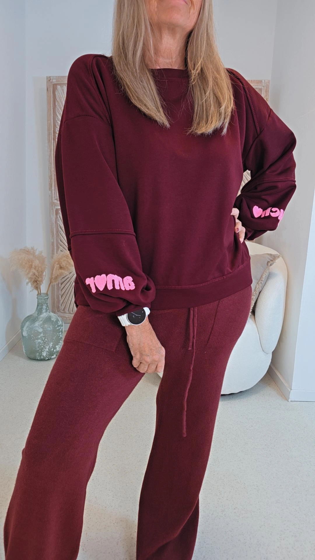OVERSIZE SWEATER AMORGOS MUCH AMOR Made in Italy 34-42 Sweater Sweatshirt