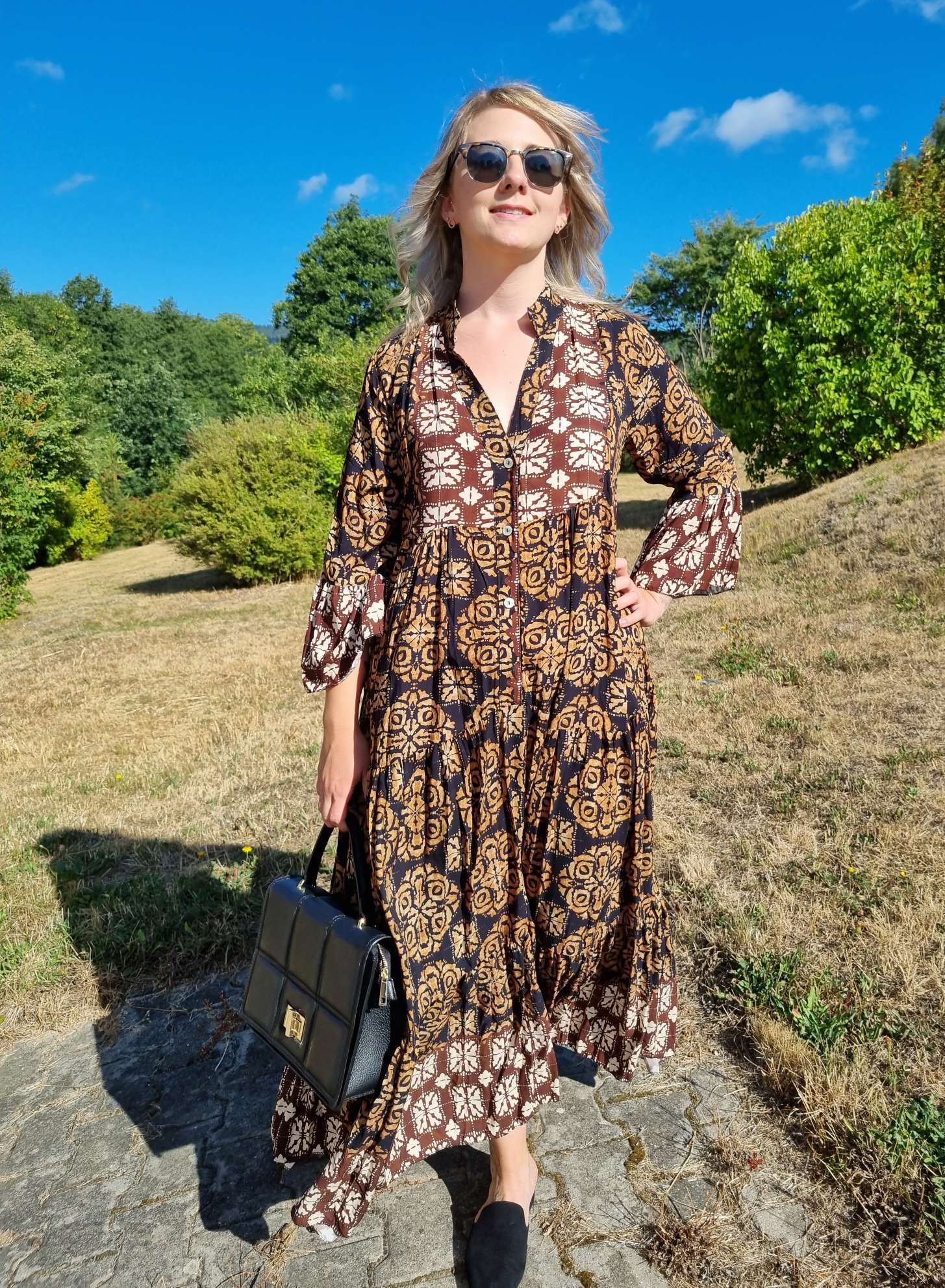 MAXI TUNIKA DRESS ISABELL SCHWARZ 34-40/42 Made in Italy langes Kleid Hängerchen Tunikakleid MAXI TUNIKA DRESS ISABELL SCHWARZ 34-40/42 Made in Italy langes Kleid Hängerchen Tunikakleid