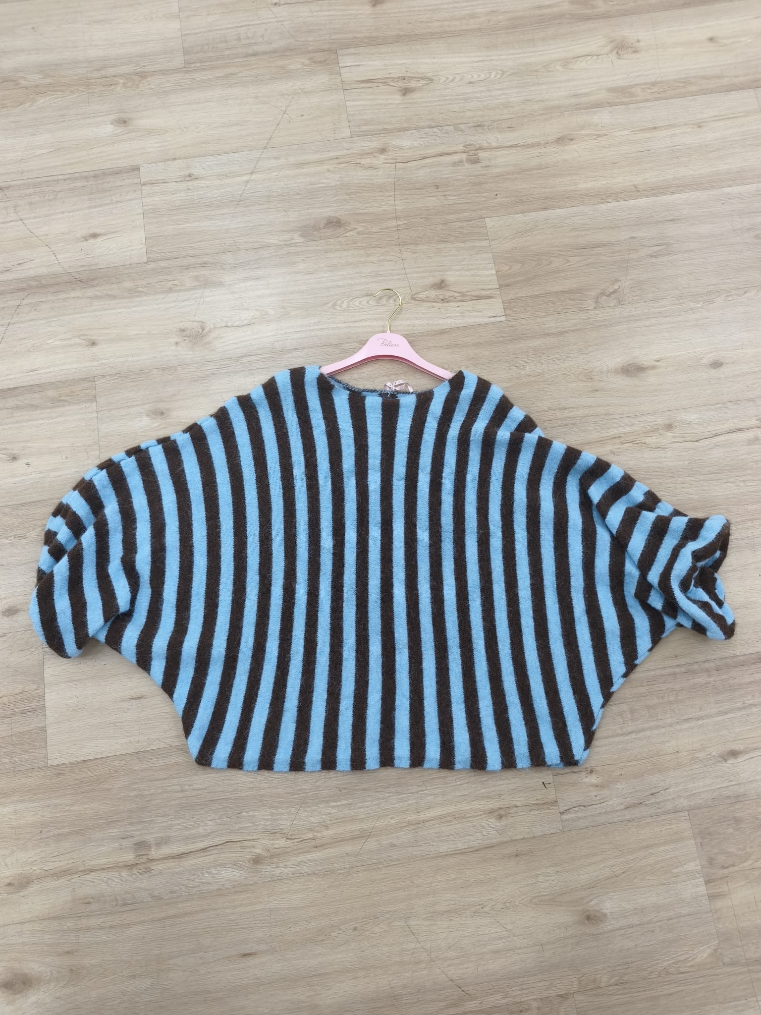 H00119 Oversize Fledermaus-Strickpullover mit Alpaka I 34-46/48 I Made in Italy