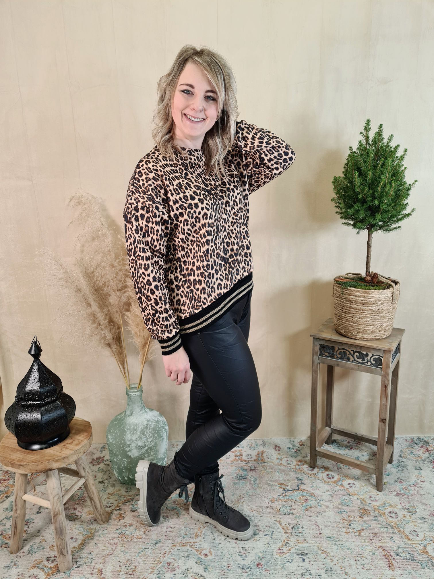 BASIC SWEATER NALA LEO BRAUN Made in Italy Langarm Shirt Sweatshirt 34-42 versch. Farben