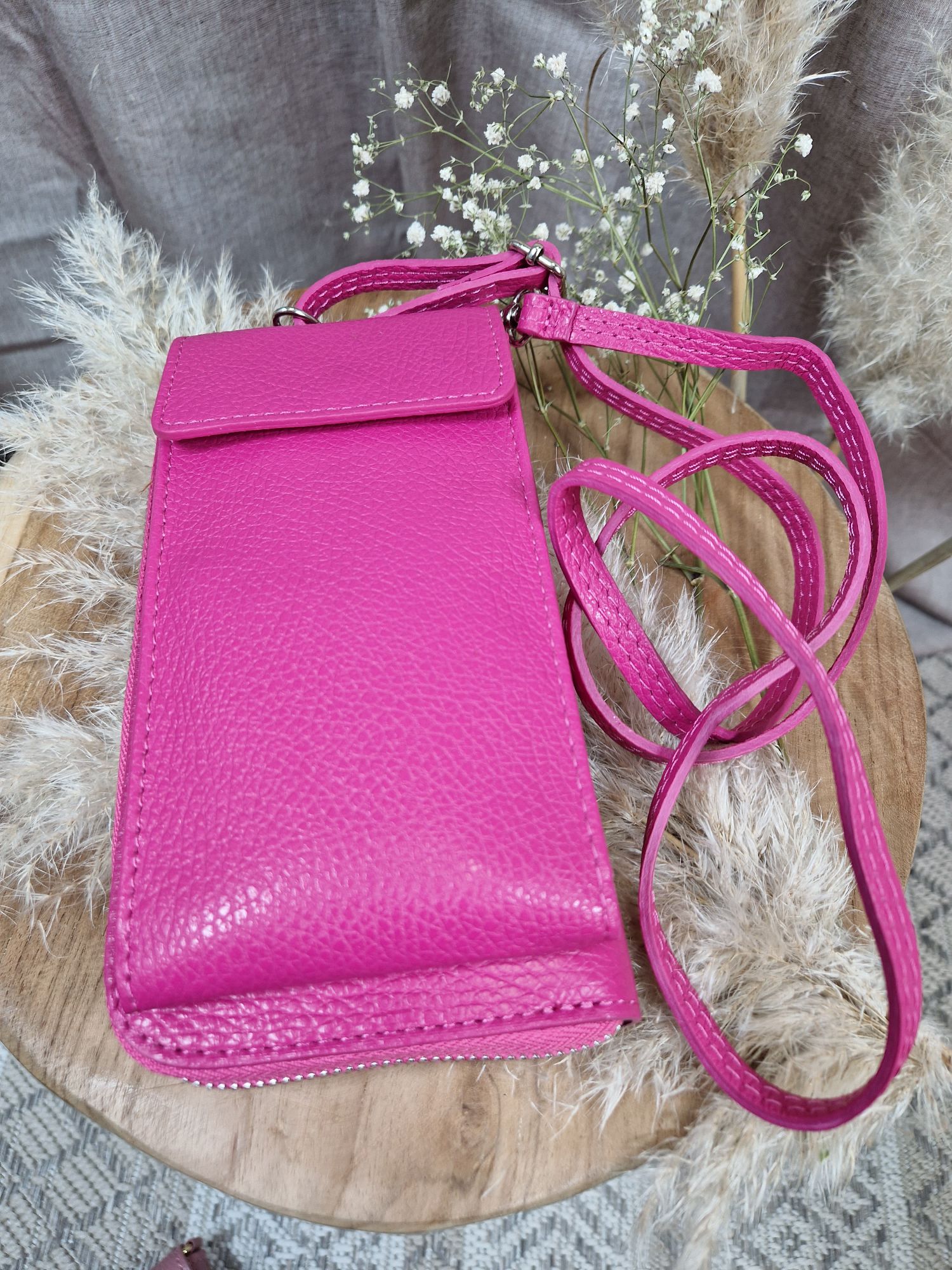 GELDBÖRSE ANASTASIA PINK Made in Italy Handytasche Crossbody Bag
