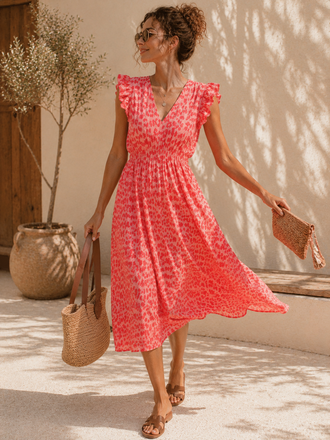 Kleid Arusha – Musselinkleid mit Boho-Charme  – Made in Italy |  tragbar bis Größe 42/44