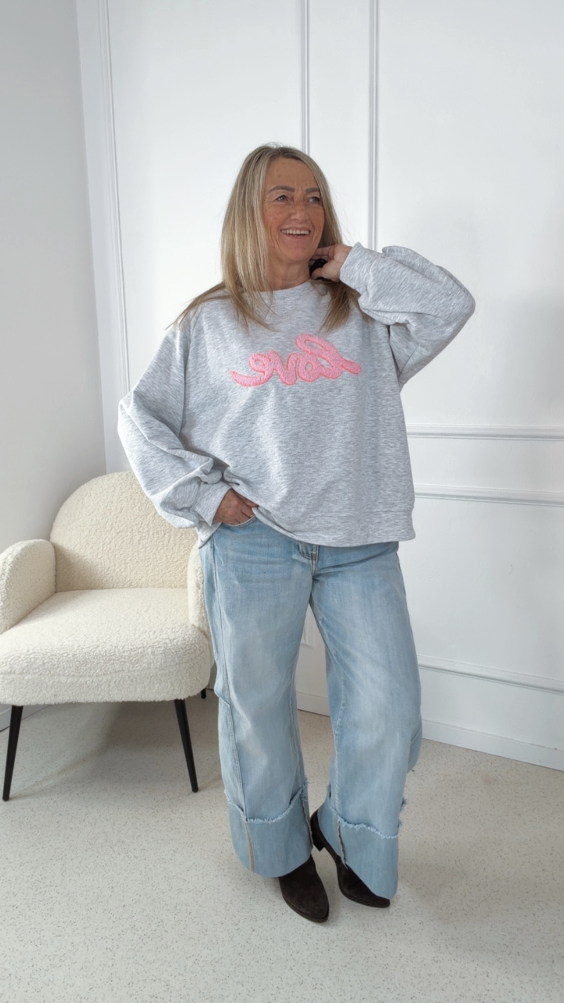 STATEMENT SWEATER LOVE Made in Italy 34-42