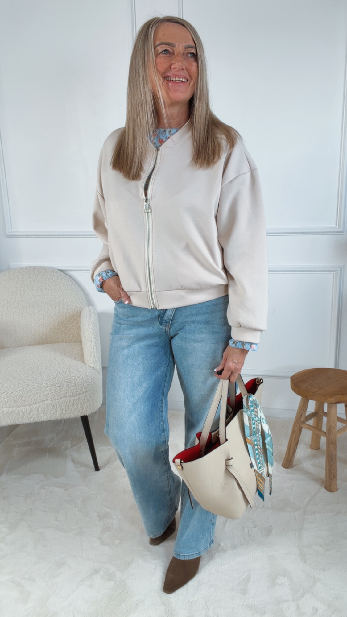 JACKE KAJA BUTTERSTOFF Made in Italy 34 - 42 Blouson