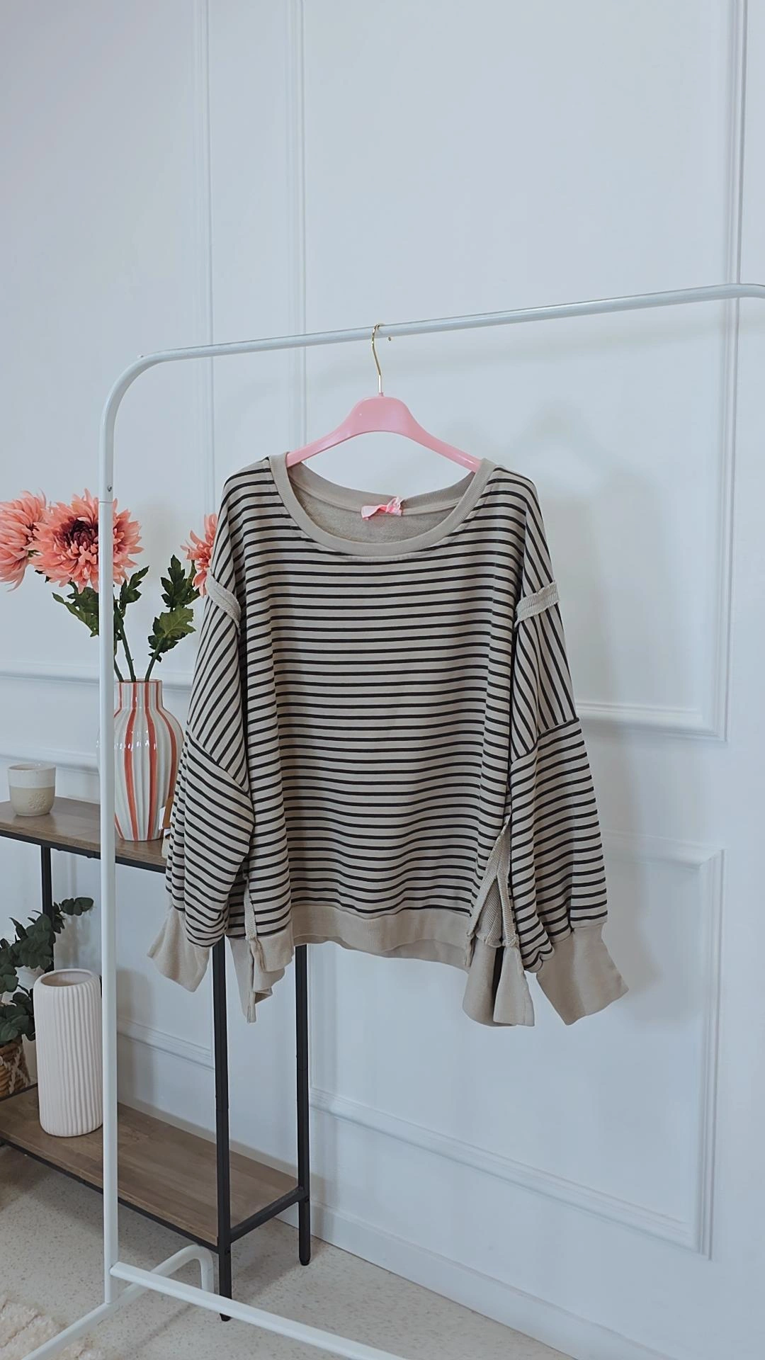 OVERSIZE SWEATER CARLOTA STREIFEN Made in Italy 34-44/46