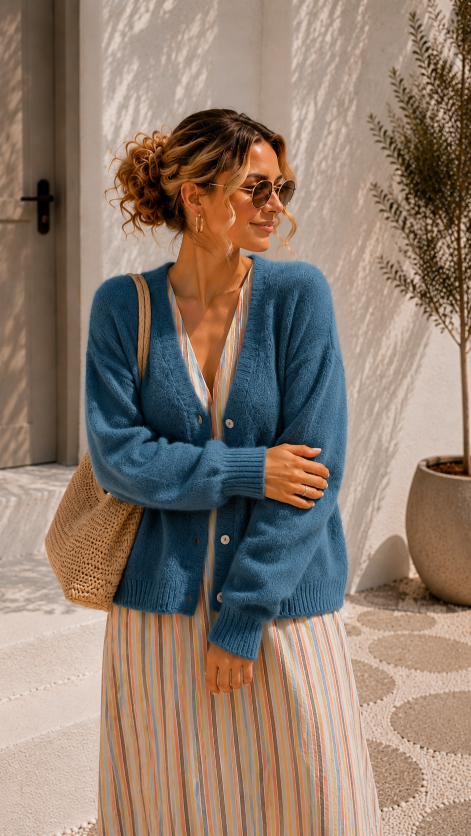 EDLER STRICK CARDIGAN OSLO Alpaka Strickjacke Made in Italy 34-42