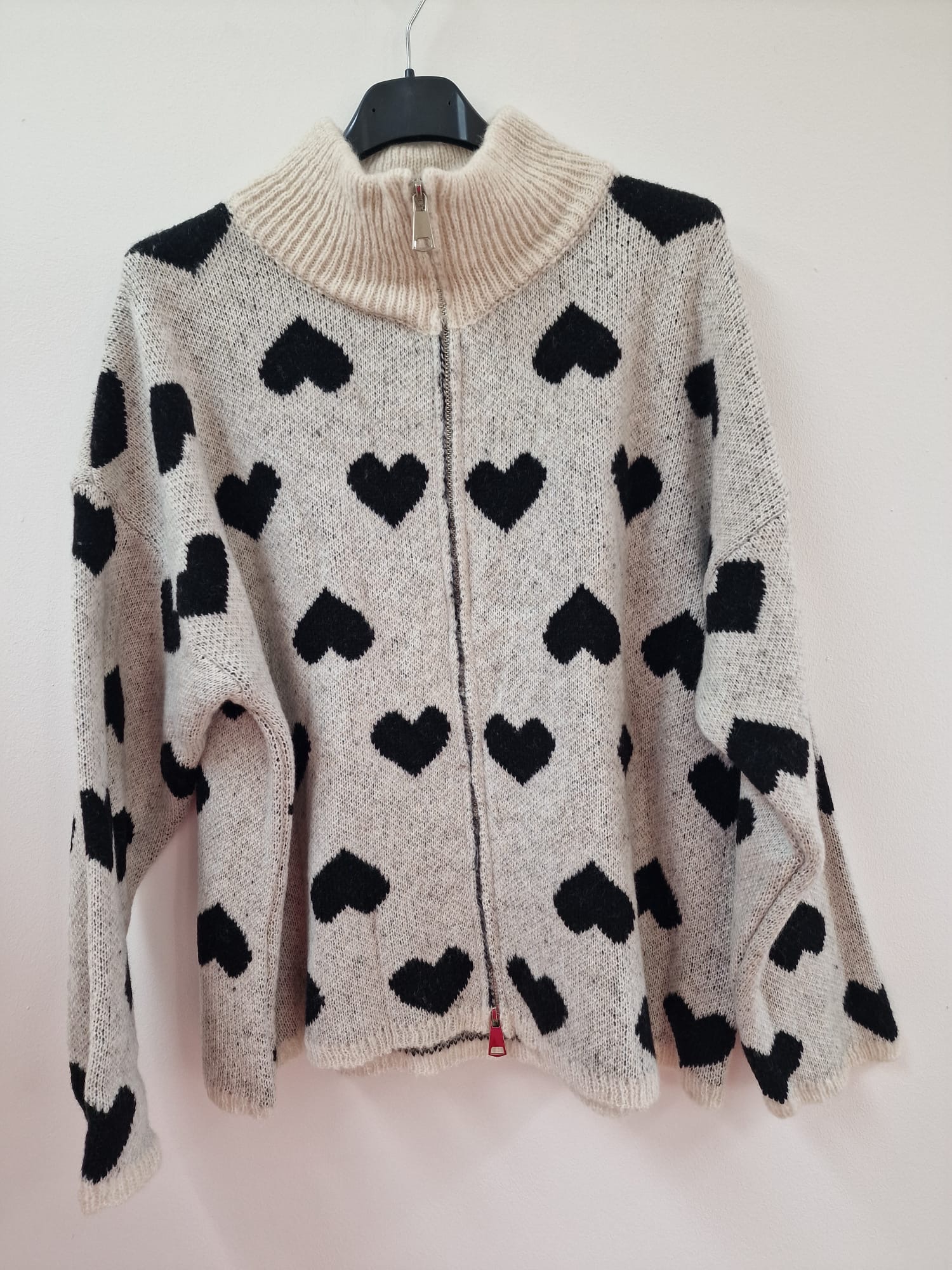 Strickjacke „Herz / Heart“ – ST0081 | Made in Italy 34-44 Strickjacke
