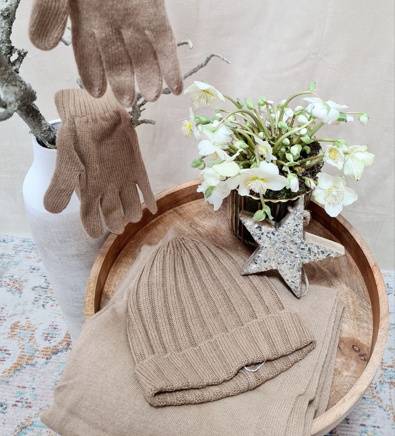 BASIC BEANIE ALASKA CAMEL Wintermütze Made in Italy Ripp Strick Mütze verschiedene Farben