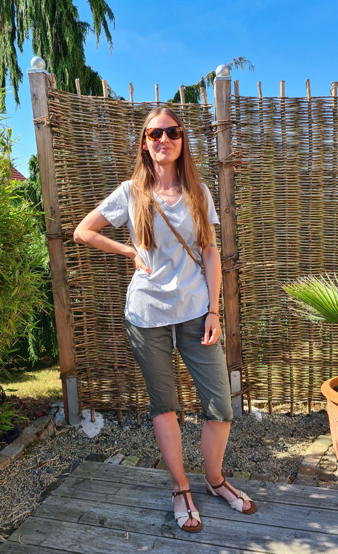 T-SHIRT BLANCO HELLGRAU 34-38/40 Made in Italy Basic Shirt Kurzarm Vintage Look T-SHIRT BLANCO HELLGRAU 34-38/40 Made in Italy Basic Shirt Kurzarm Vintage Look