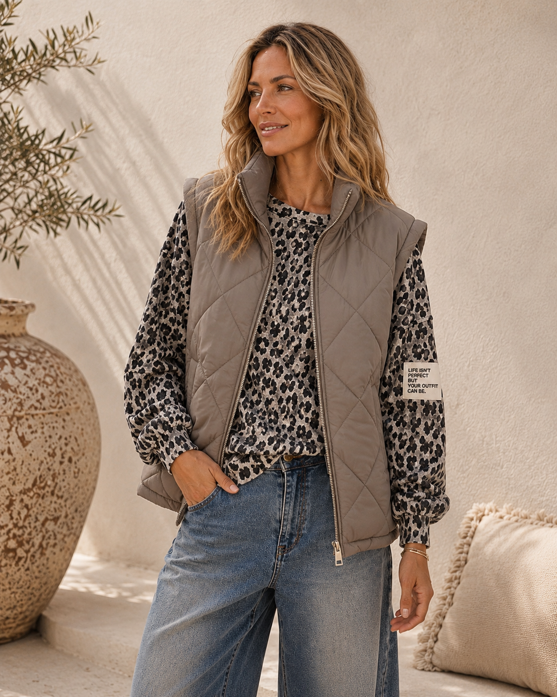 Steppjacke Svenja – Made in Italy – lässiger Spätsommer-Look Gr. 34-42