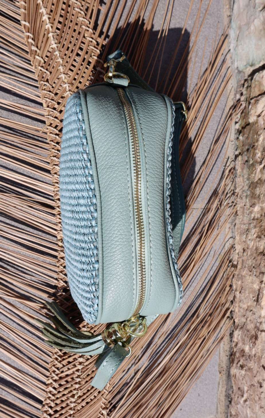 BAST CROSSBODY BAG ALESSIA MINT Leder Tasche Umhängetasche Made in Italy BAST CROSSBODY BAG ALESSIA MINT Leder Tasche Umhängetasche Made in Italy