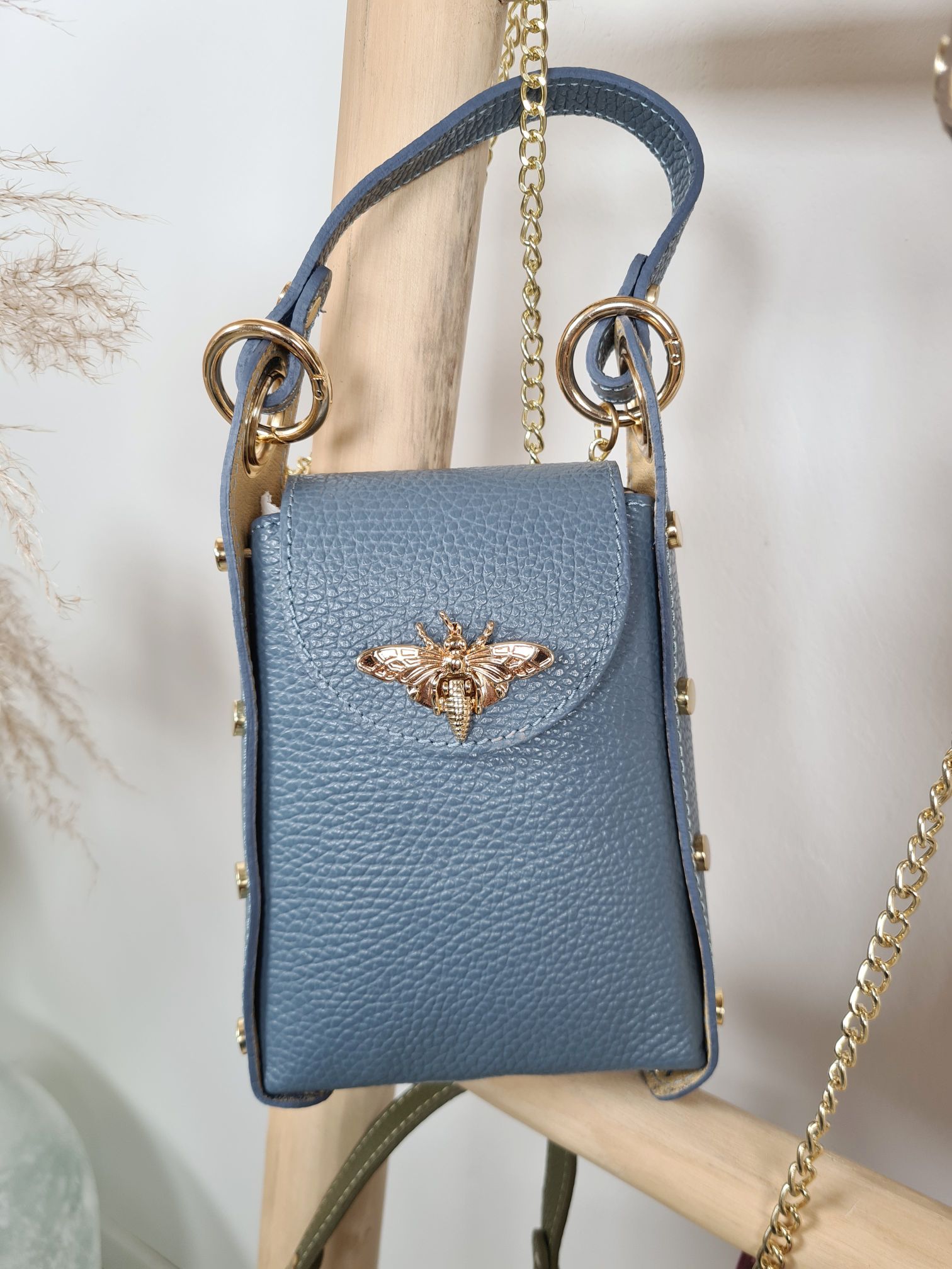HANDYTASCHE BIENE BIG Made in Italy Ledertasche Umhängetasche Tasche echt Leder versch. Farben HANDYTASCHE BIENE BIG Made in Italy Ledertasche Umhängetasche Tasche echt Leder versch. Farben