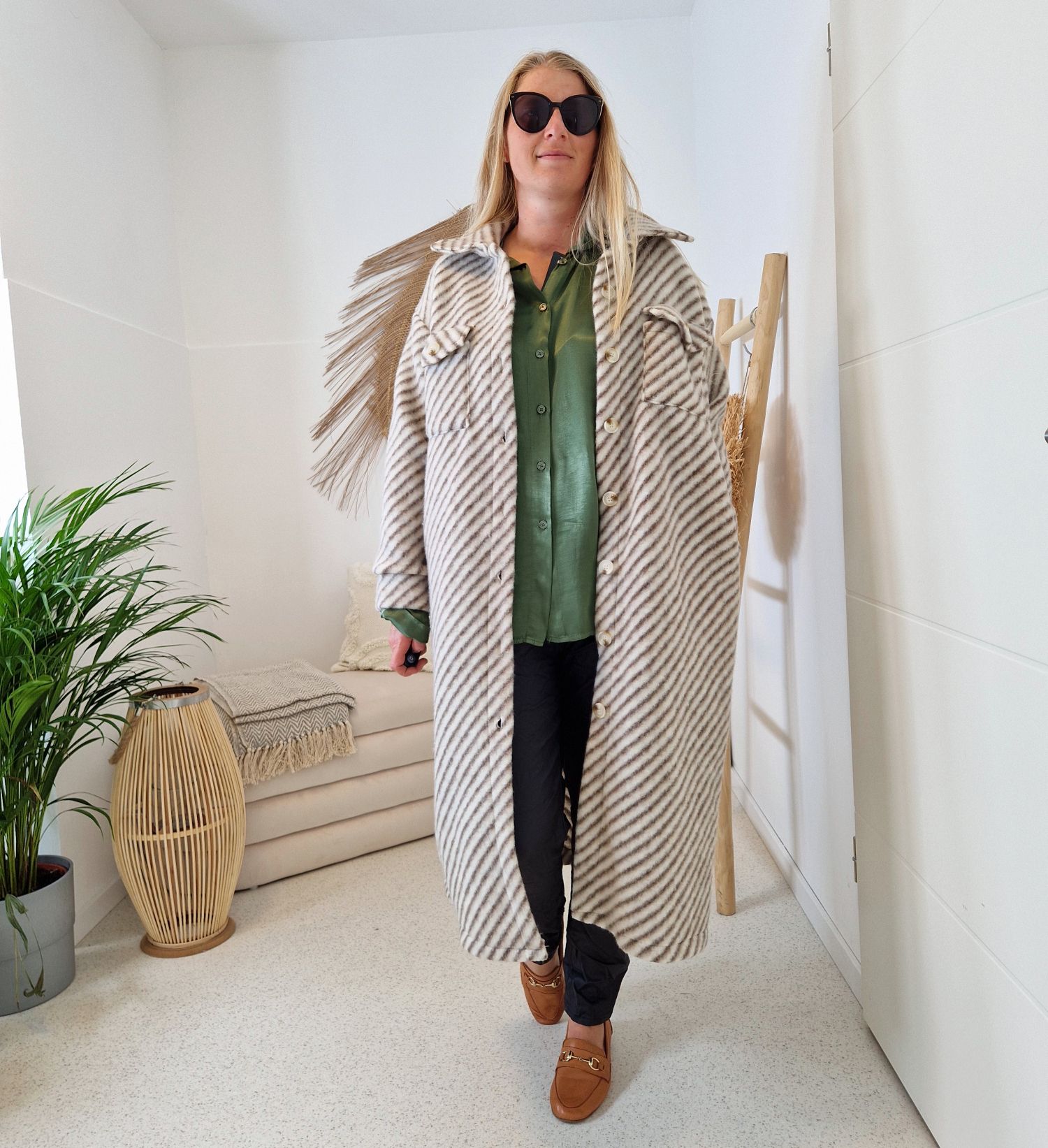 WOLL MANTEL PIA STRIPES BRAUN 36-42 Made in Italy Winter Jacke Fleece Mantel COAT Kopie WOLL MANTEL PIA STRIPES BRAUN 36-42 Made in Italy Winter Jacke Fleece Mantel COAT Kopie