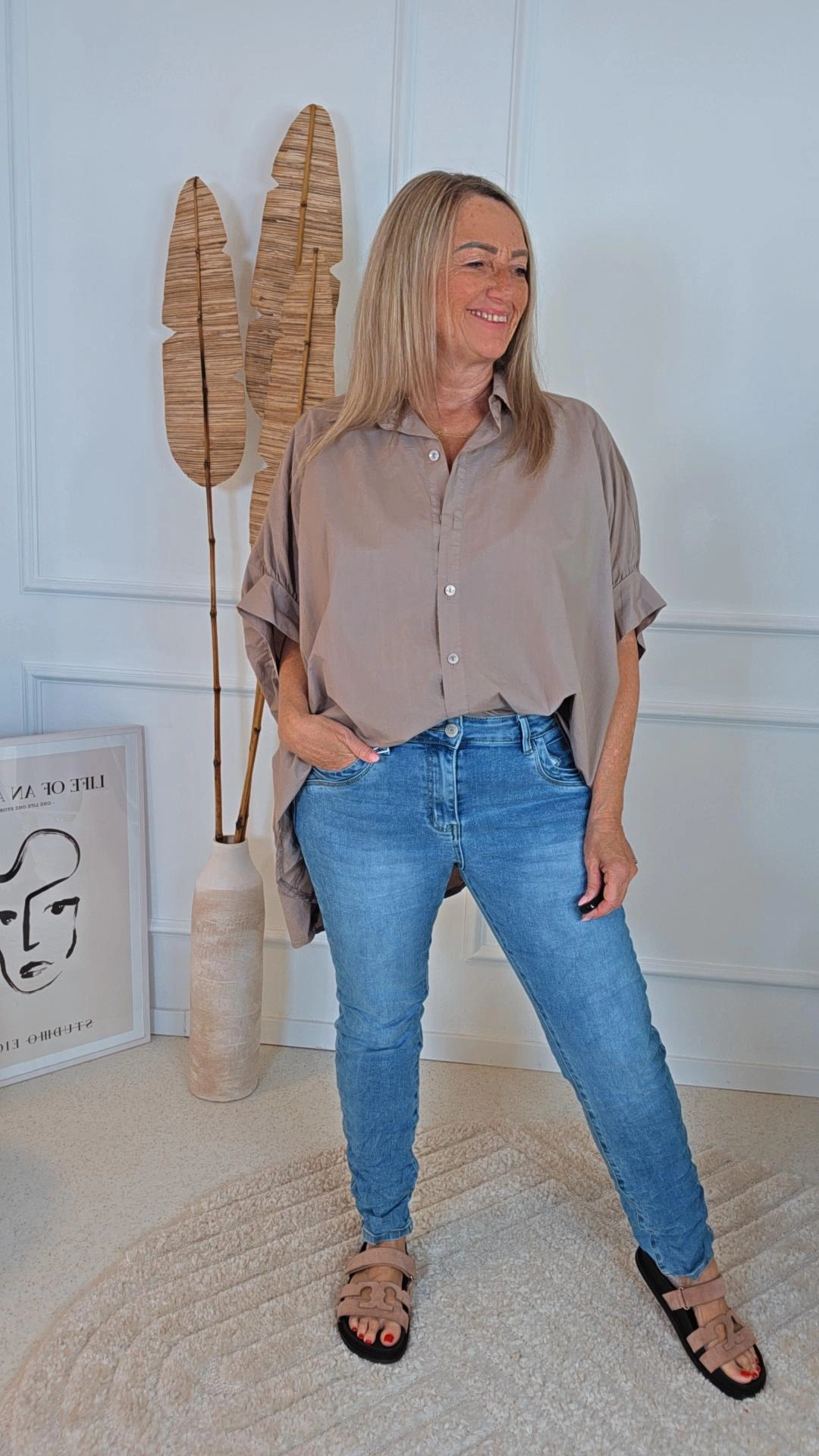 BASIC JEANS LIYANA destroyed Made in Italy Variantenartikel K2712 Blau