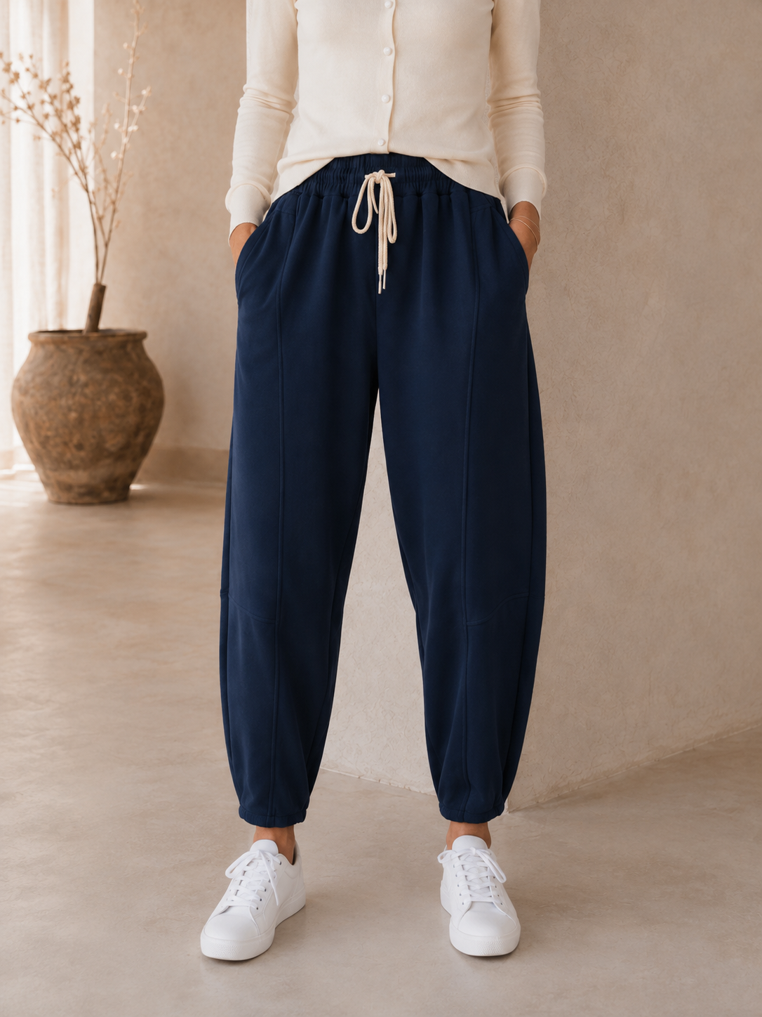 Ballon-Jogpant Amaris – lässige Basic Pants für jeden Tag Made in Italy 34-42/44