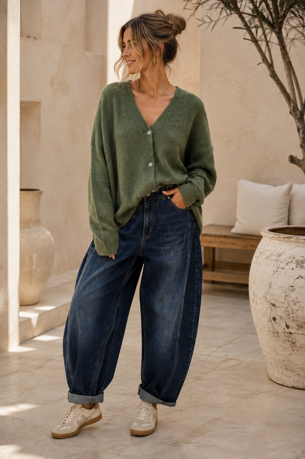 Agnetha – Oversize Alpaka Strickjacke | Made in Italya Cardigan  34-44