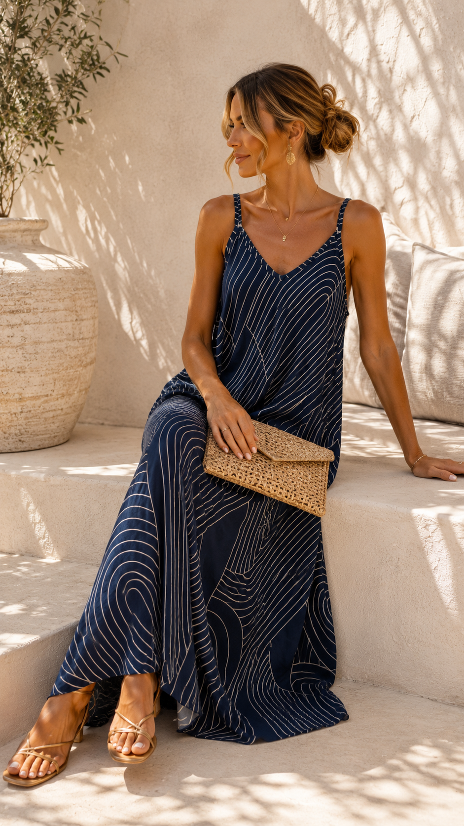 Kleid Mariella – Exklusiver Seiden-Look mit besonderem Design Made in Italy Gr 34-42/44