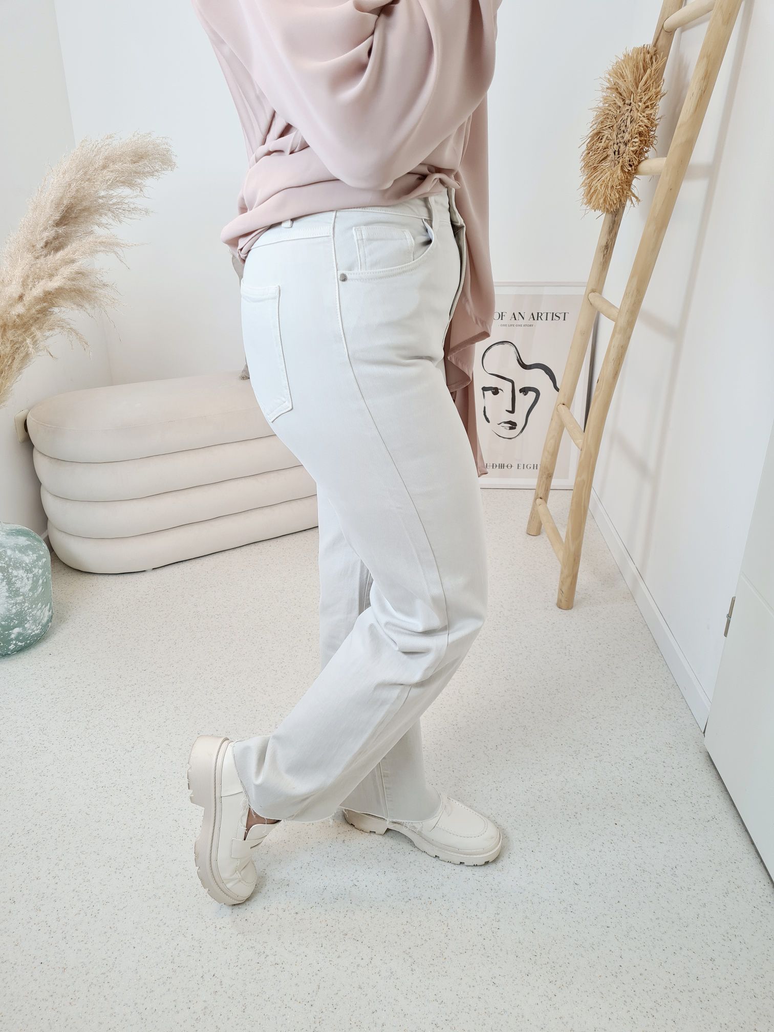 MARLENE JEANS VICENZA BEIGE- VARIANTENARTIKEL Denim Schlag Hose MARLENE JEANS VICENZA BEIGE- VARIANTENARTIKEL Denim Schlag Hose