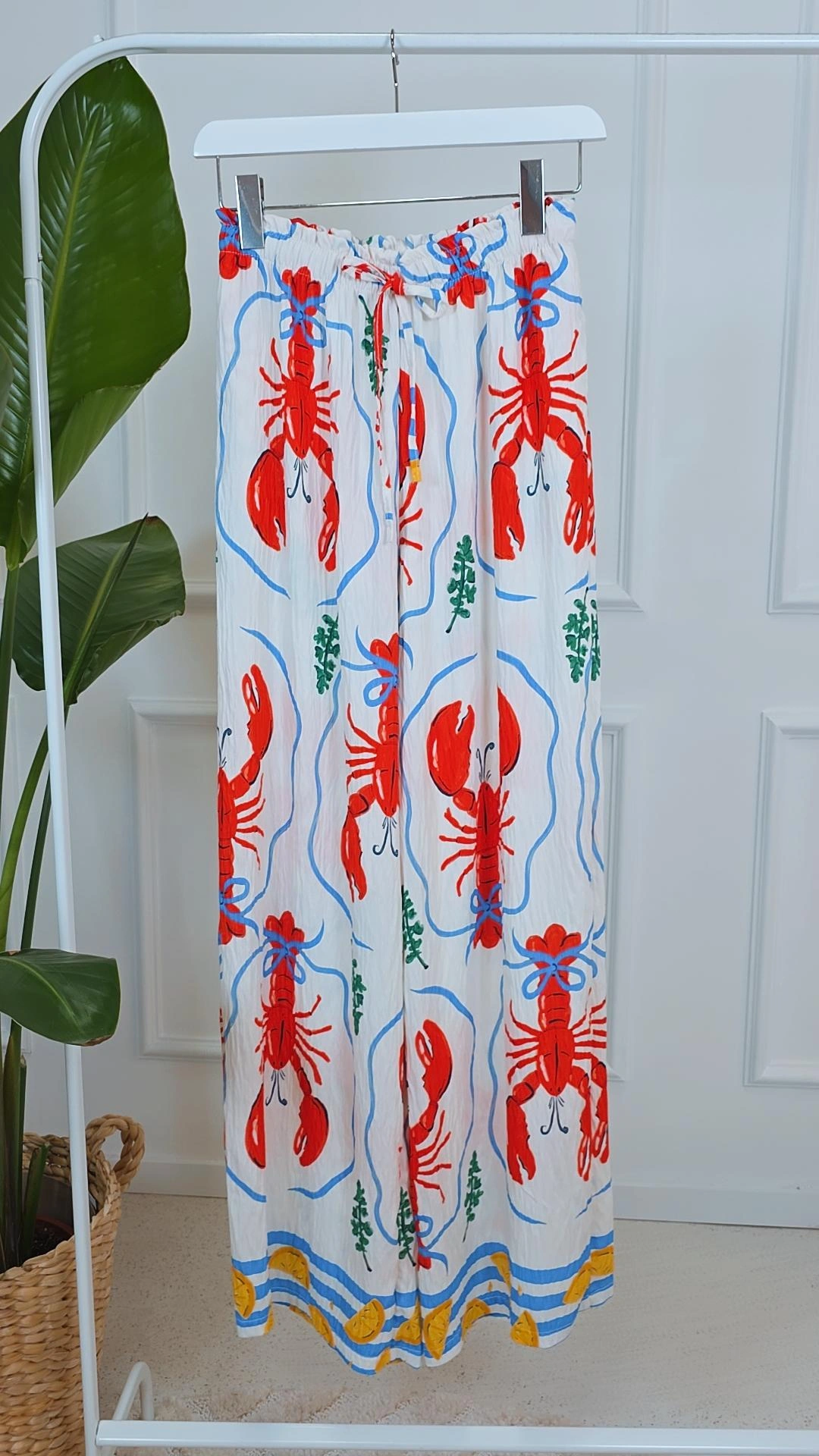 VISKOSE-HOSE PONZA LOBSTER LANG 34-42 Made in Italy