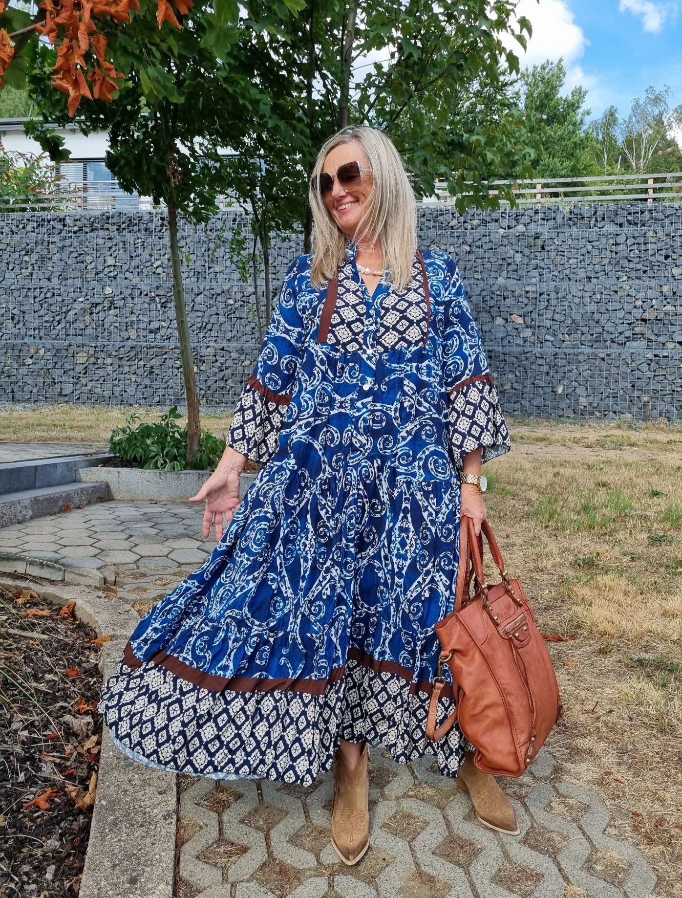 MAXI TUNIKA DRESS STROMBOLI BLAU 34-40/42 Made in Italy langes Kleid Hängerchen Tunikakleid MAXI TUNIKA DRESS STROMBOLI BLAU 34-40/42 Made in Italy langes Kleid Hängerchen Tunikakleid