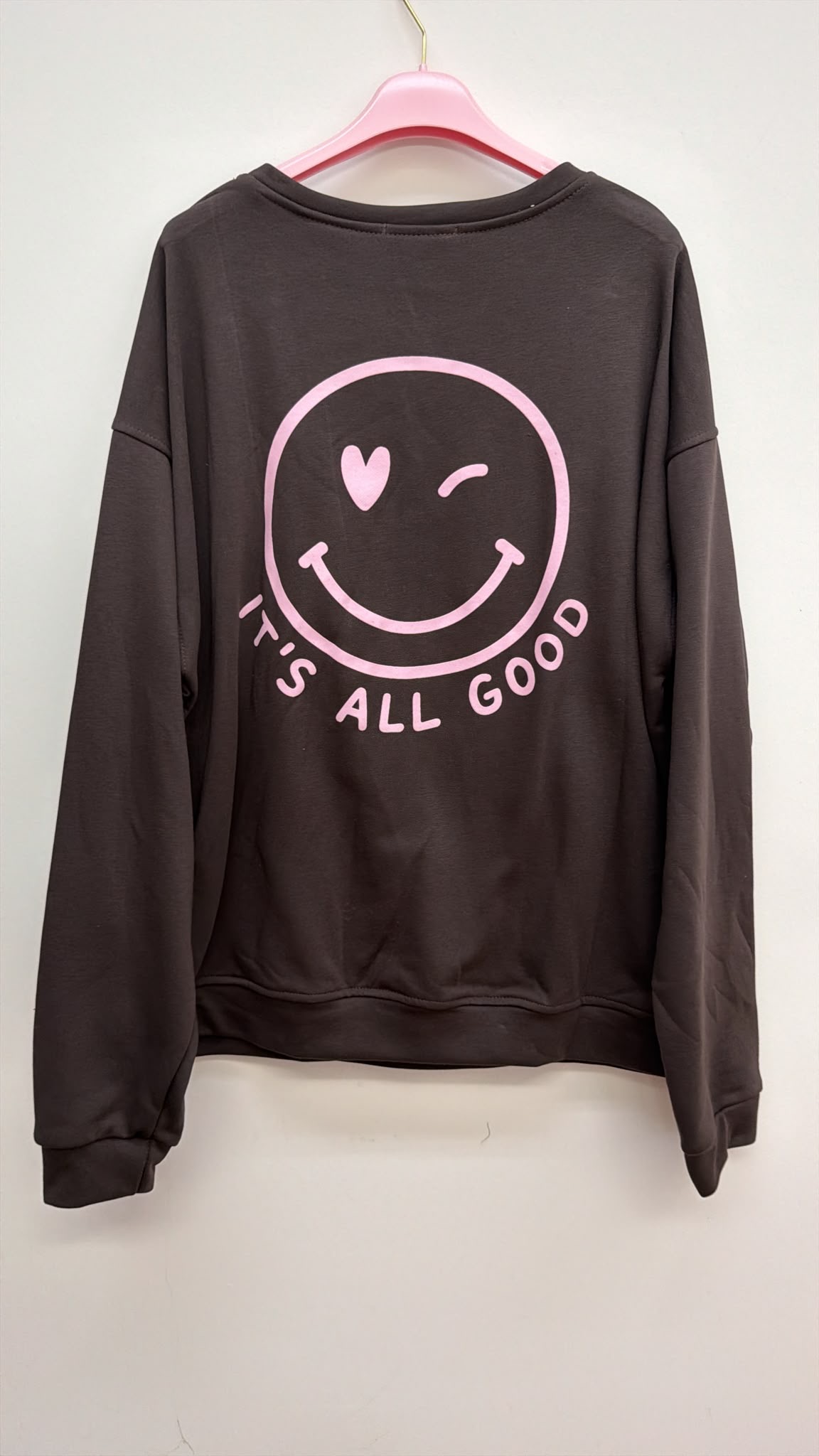 Sweatshirt „Happy Vibes NINA“ – Made in Italy
