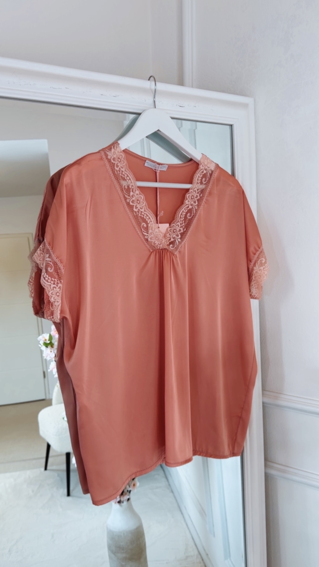 ✨ Spitzen-Shirt Flina Made in Italy 34-42/44