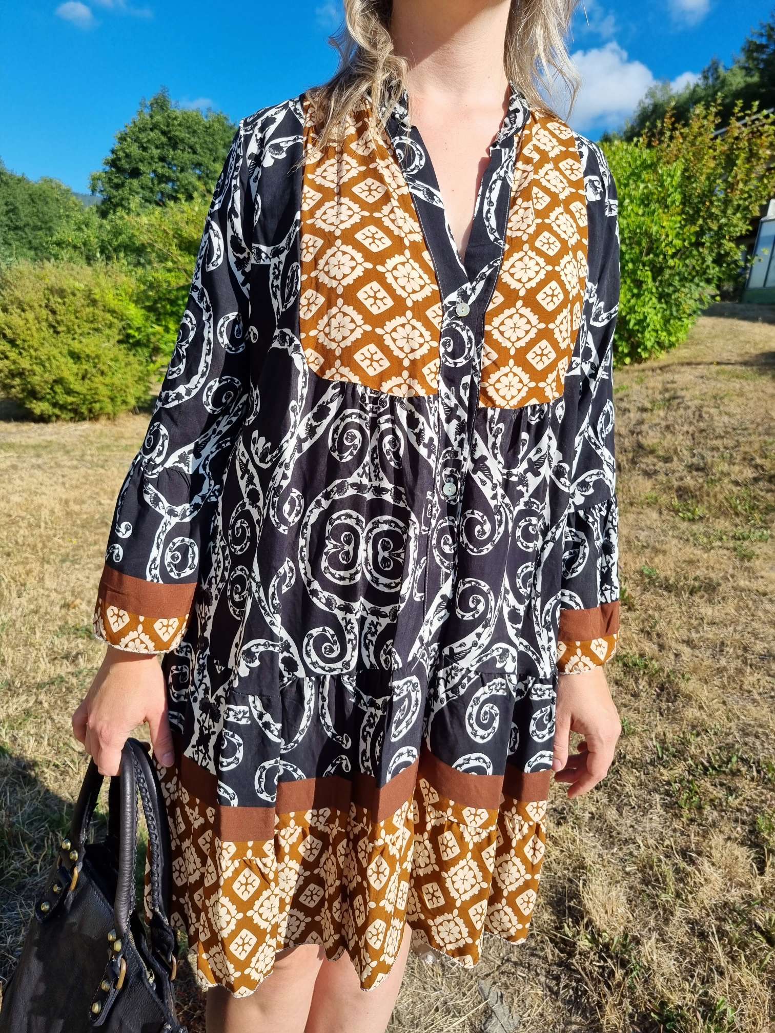 SHORT TUNIKA DRESS FIONA BLACK 34-40/42 Made in Italy langes Kleid Hängerchen Tunikakleid SHORT TUNIKA DRESS FIONA BLACK 34-40/42 Made in Italy langes Kleid Hängerchen Tunikakleid
